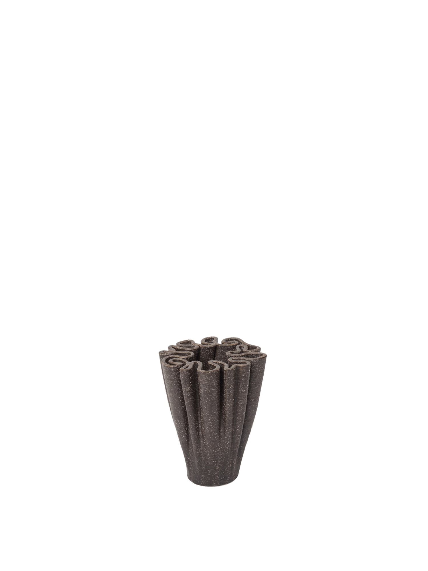 Ferm Living Dedali vas – H 11 cm, Dark Brown