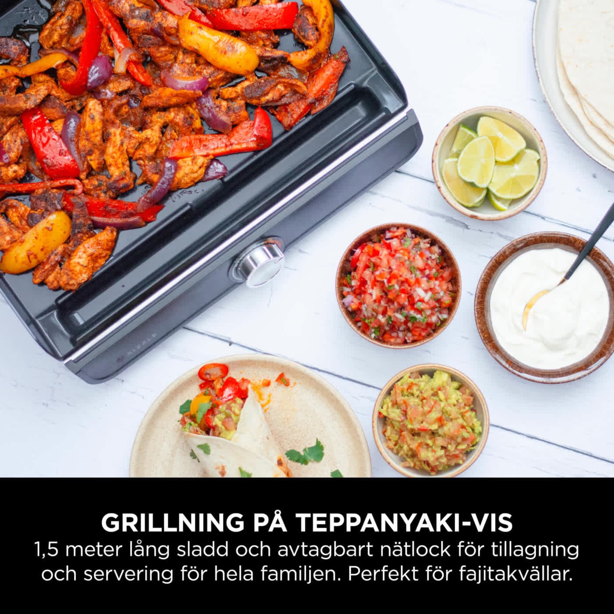 Fajitagrönsaker på stekhällen