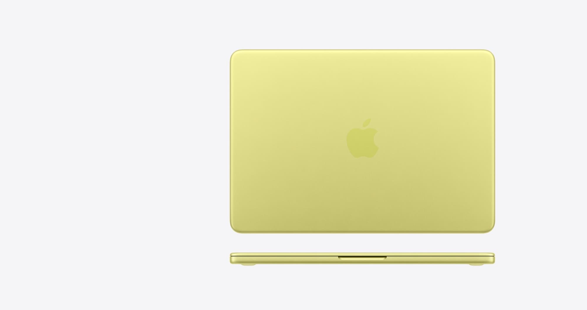 Locket på MacBook Neo i citrus