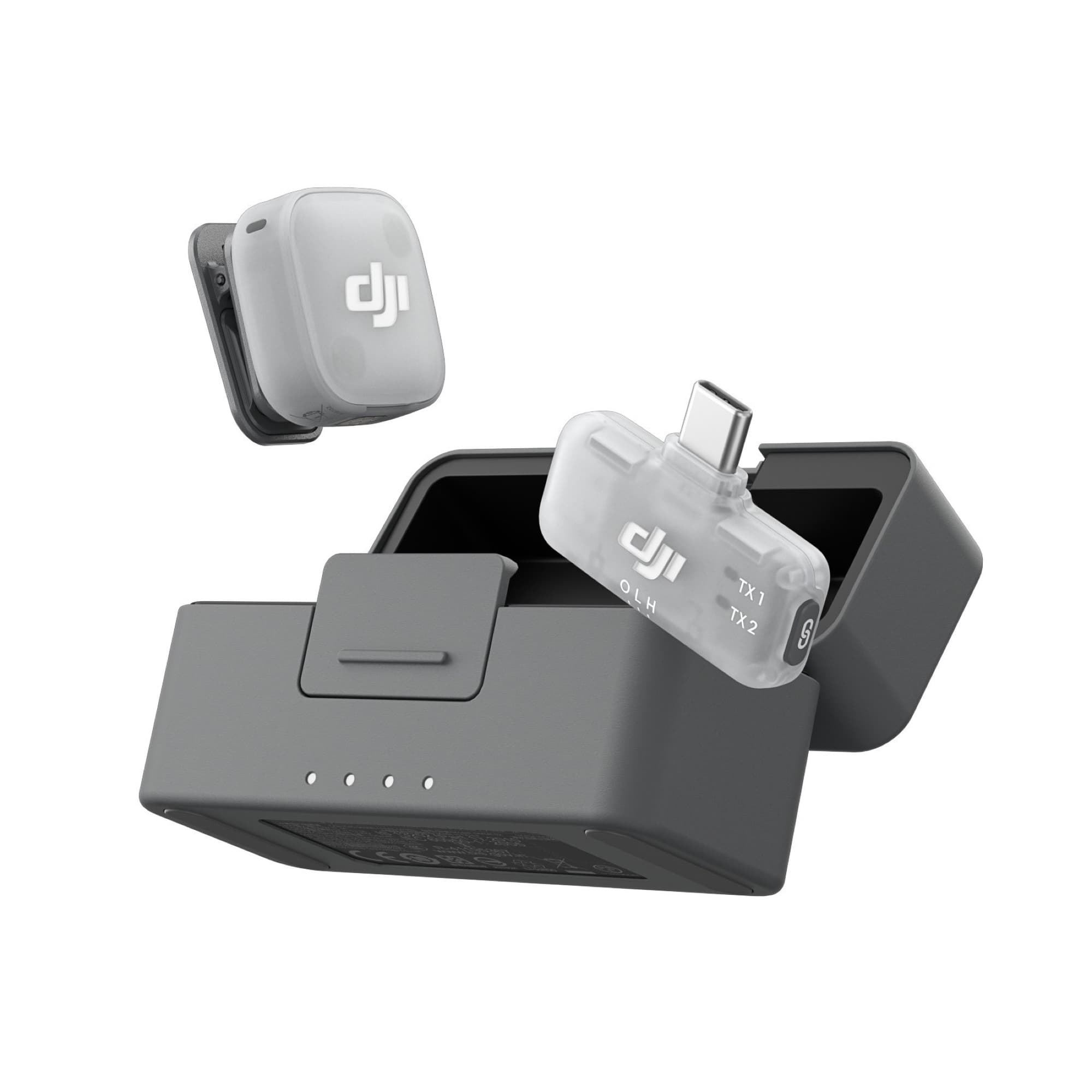 Sändare och mobilmottagare med laddningsfodral