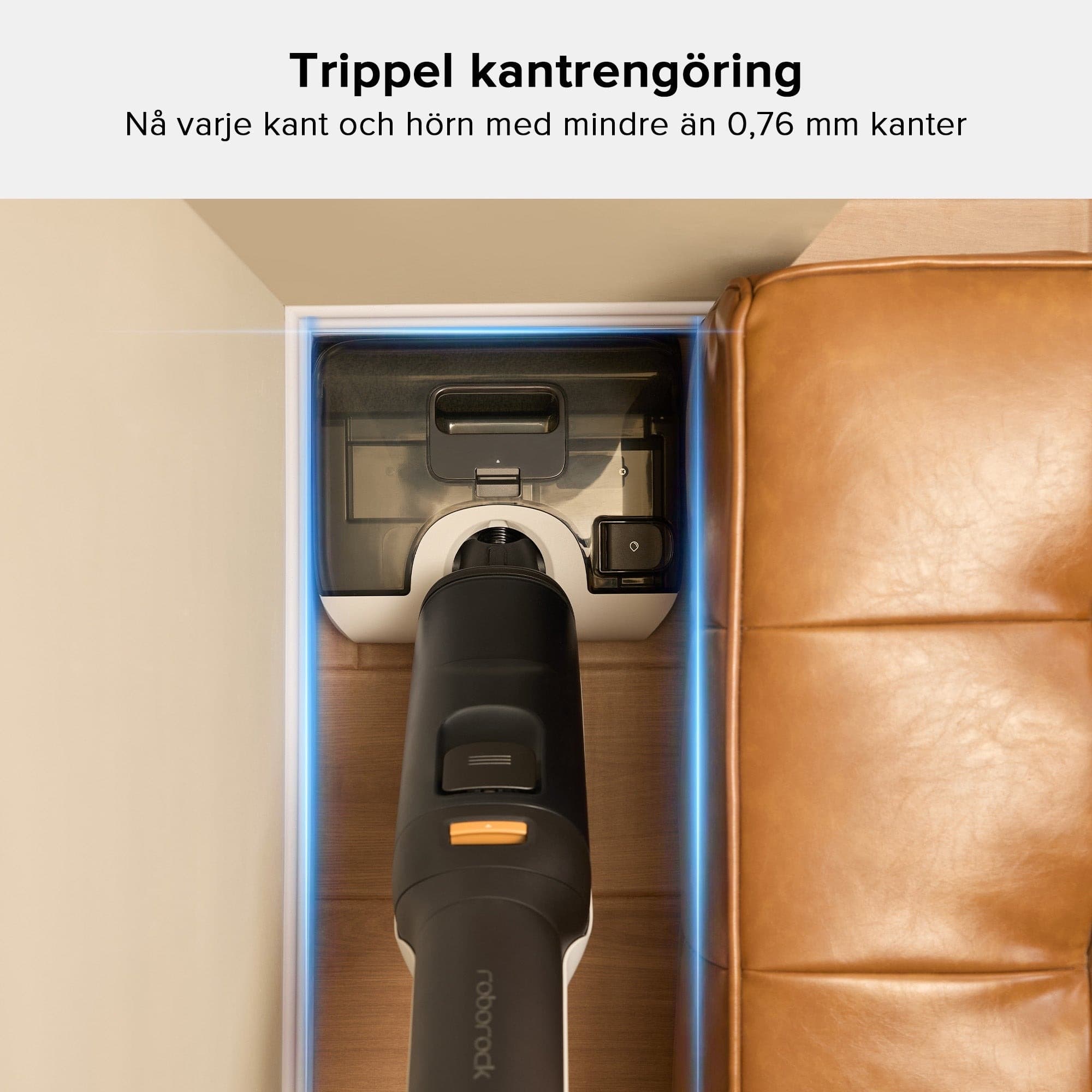 Kantrengöring ut mot väggen