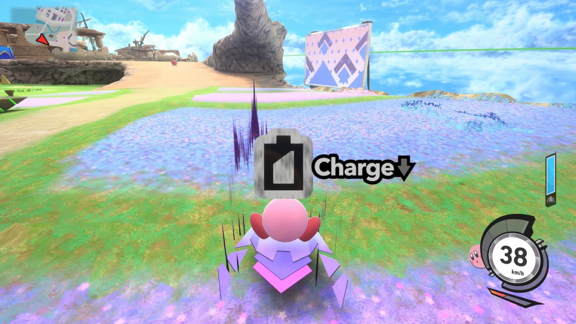 Skärmbild från Kirby Air Riders