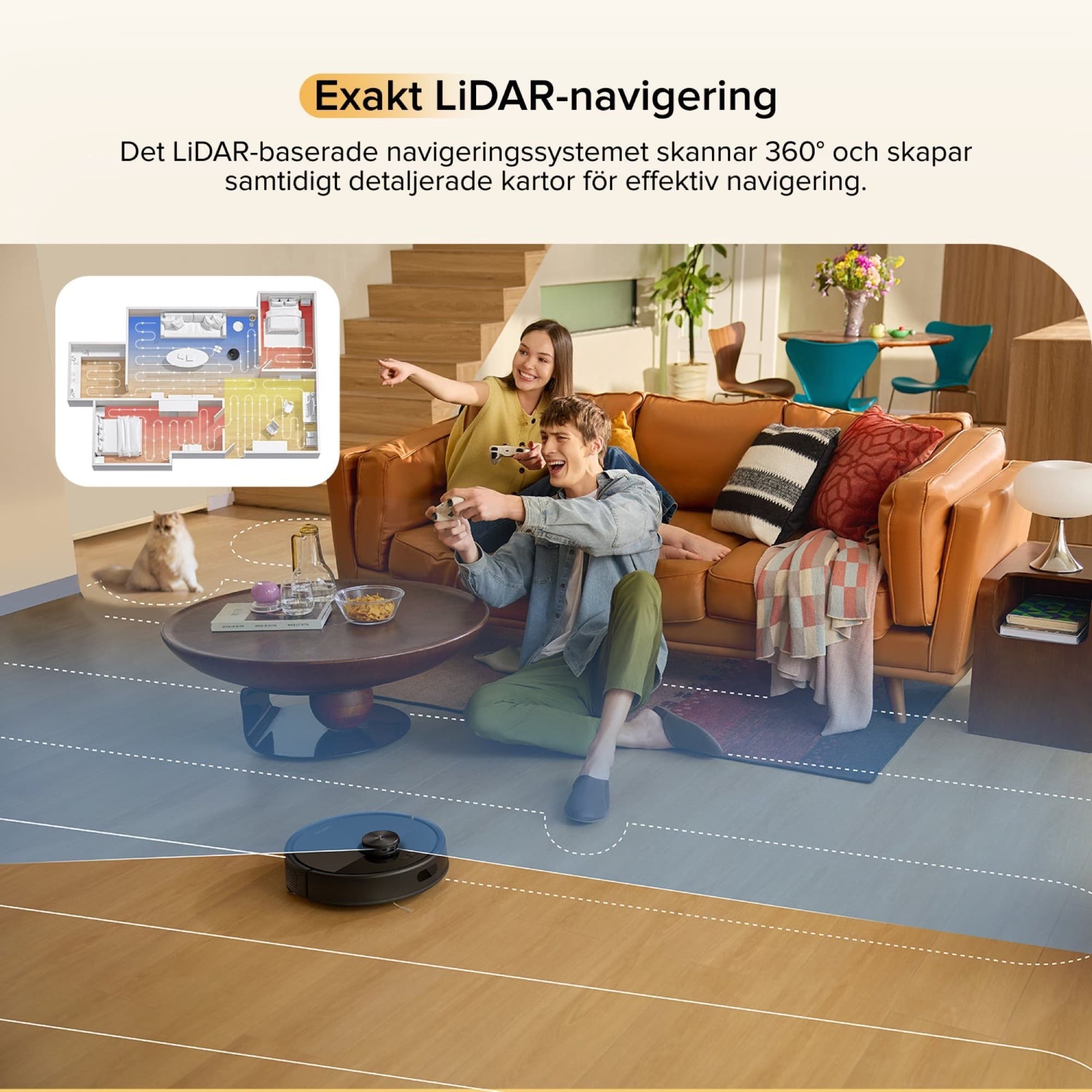 Q7 M5 kartlägger vardagsrummet med LiDAR