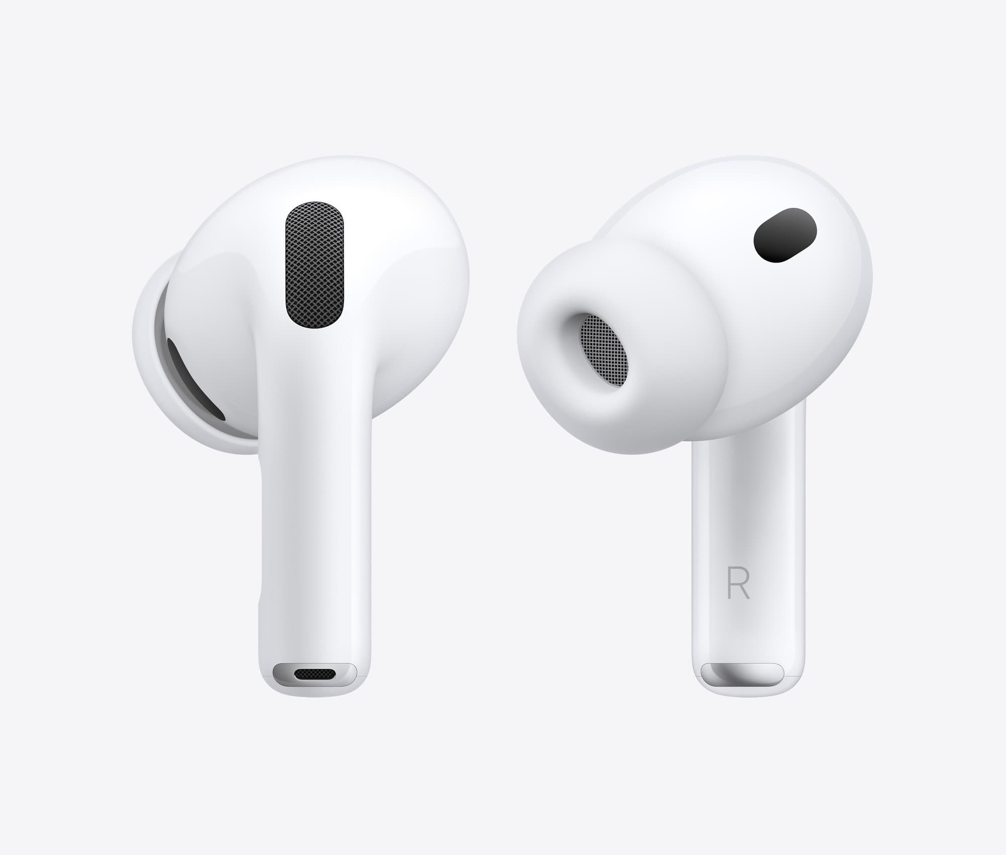 Två AirPods Pro 3 hörlurar