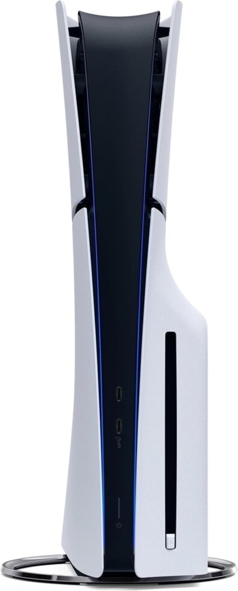 PS5 Slim med skivenhet från sidan