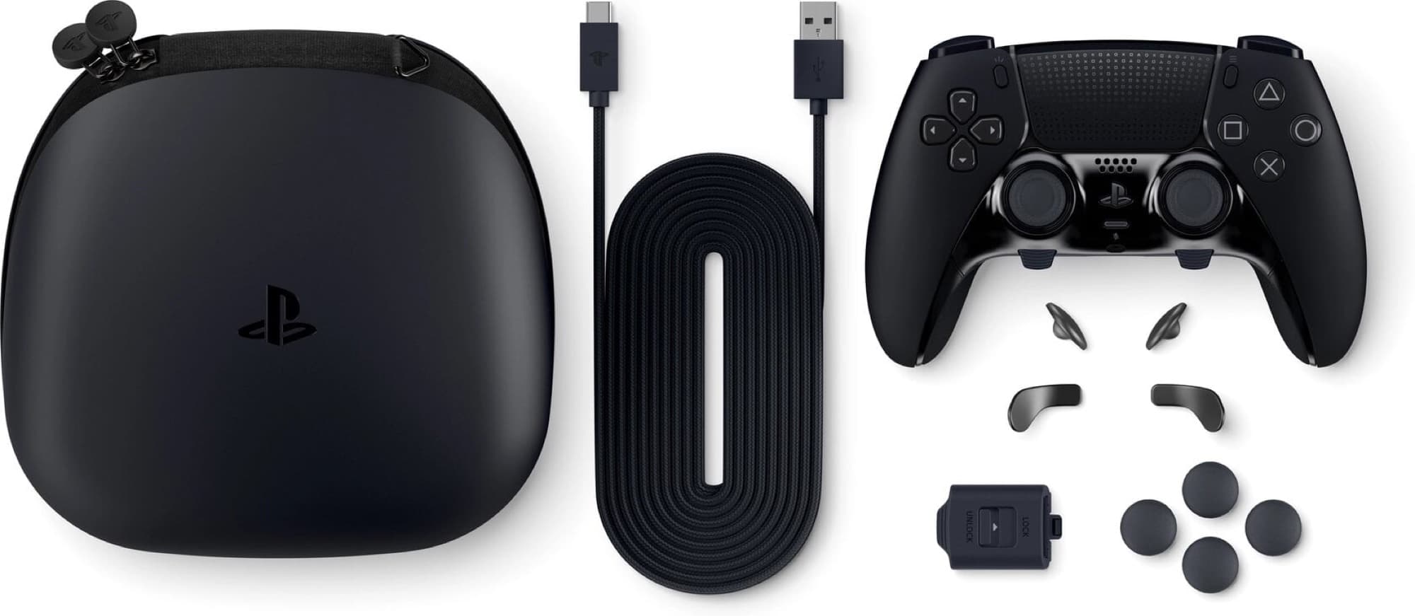 DualSense Edge med fodral och tillbehör