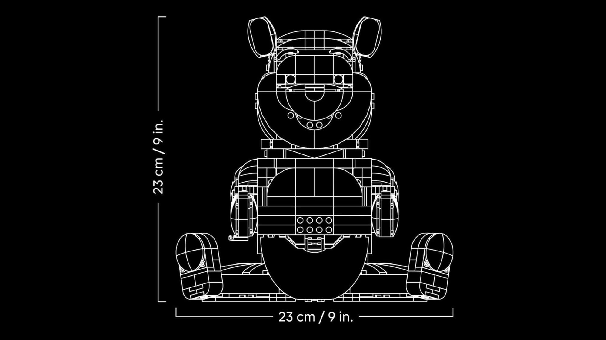 Brick-built Winnie the Pooh – detail 5