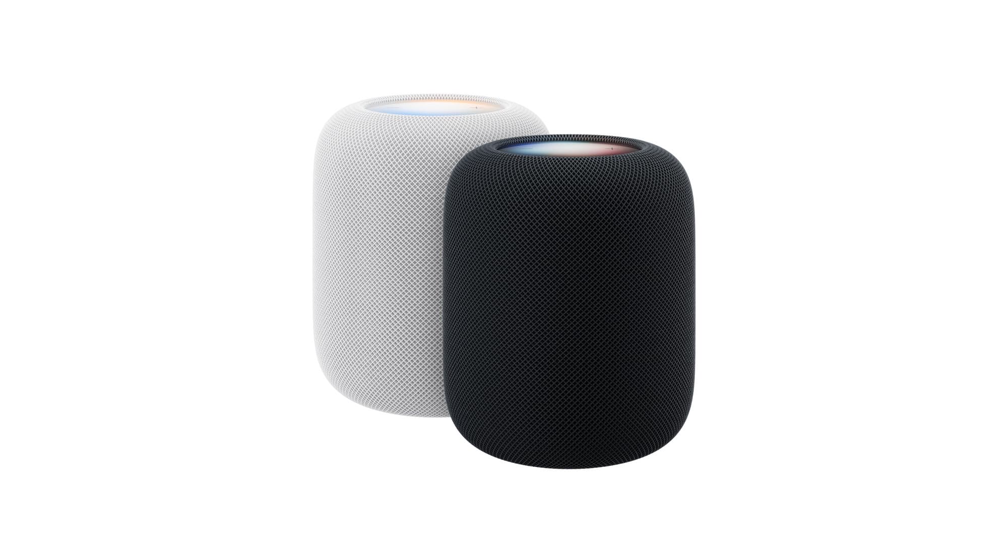 HomePod i vitt och midnatt