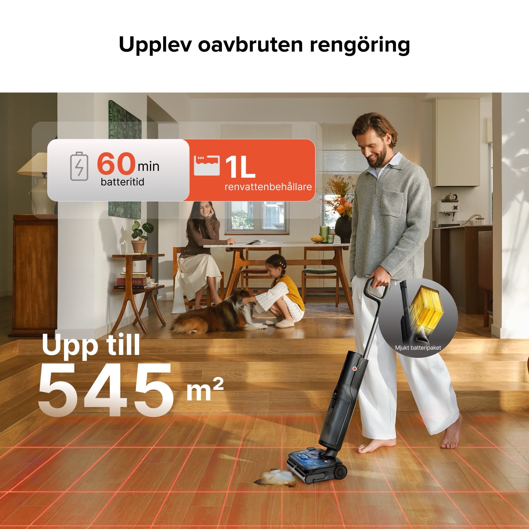 F25 ACE Pro i vardagsrummet