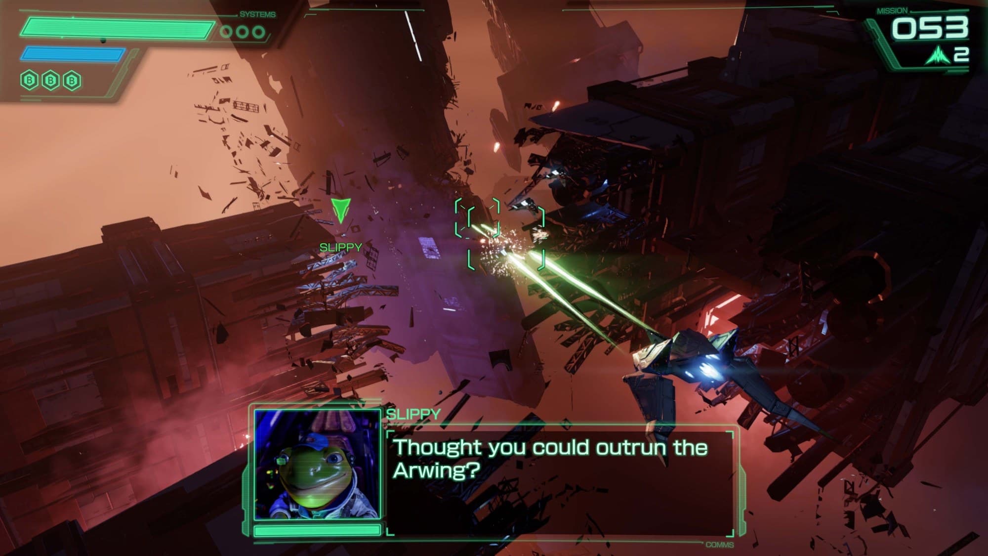 Skärmbild från Star Fox