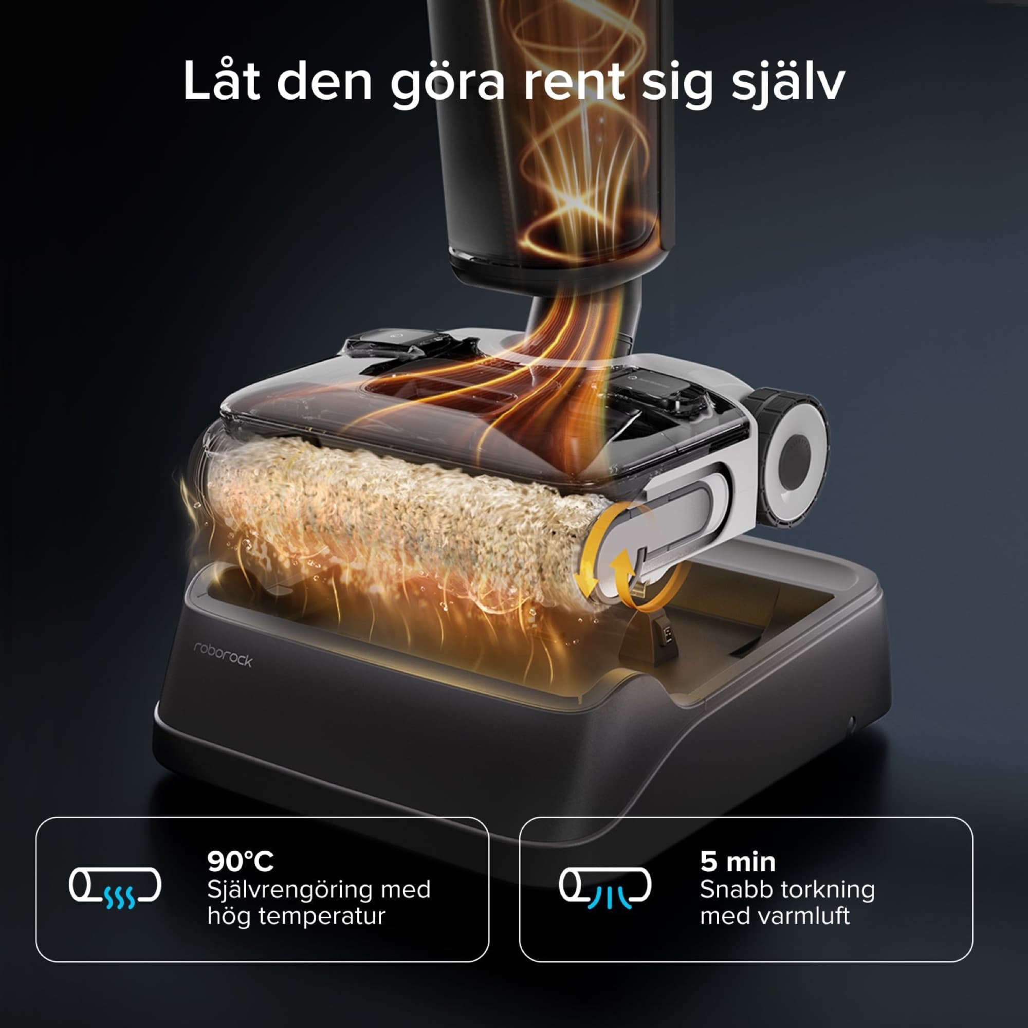 Självrengöring och torkning i dockan
