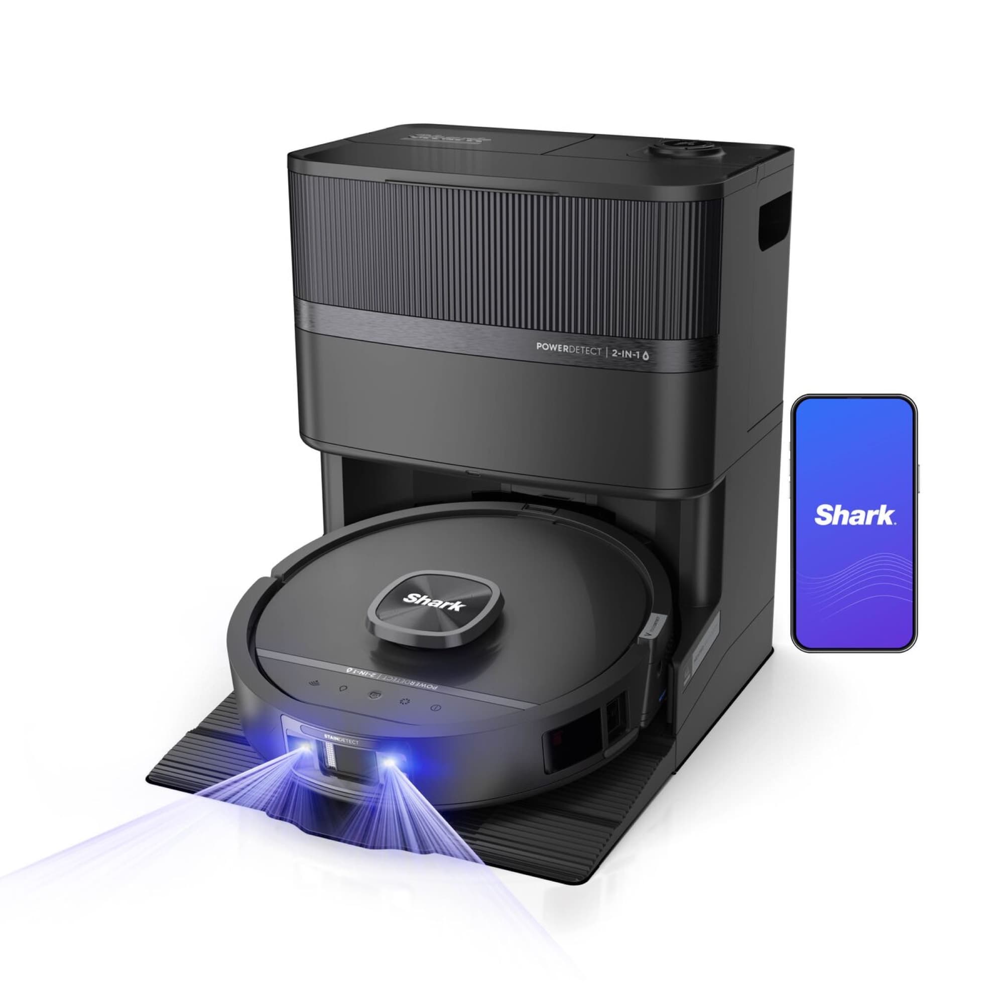 Shark PowerDetect UV Reveal i svart med sin bas