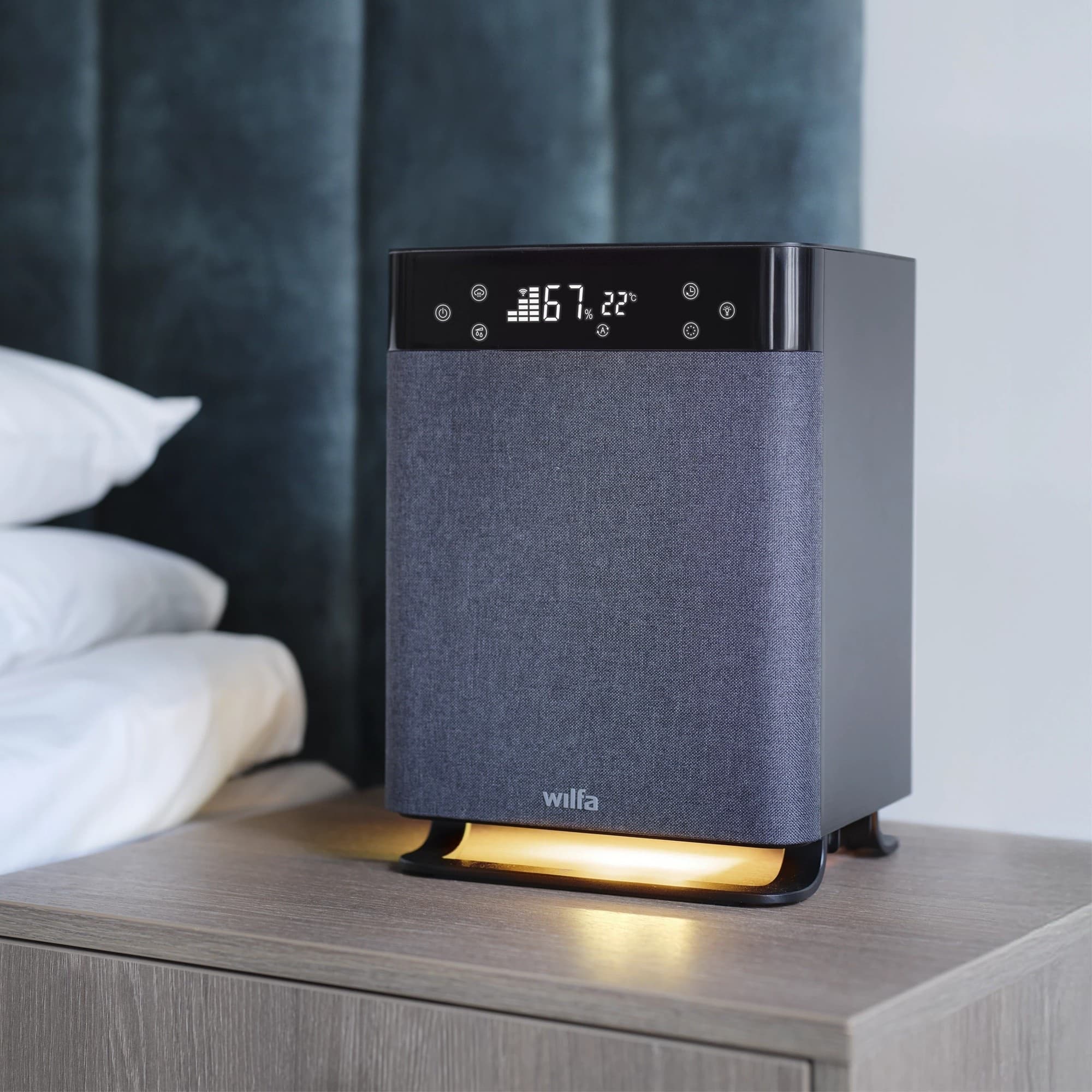 Dew TX450 on the bedside table in night mode