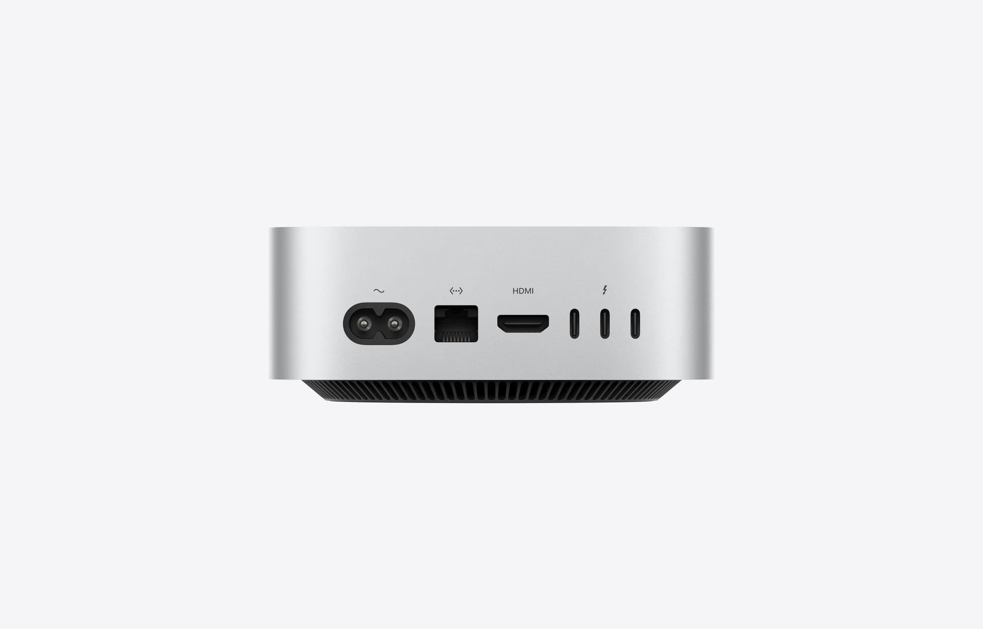 Portarna på baksidan av Mac mini