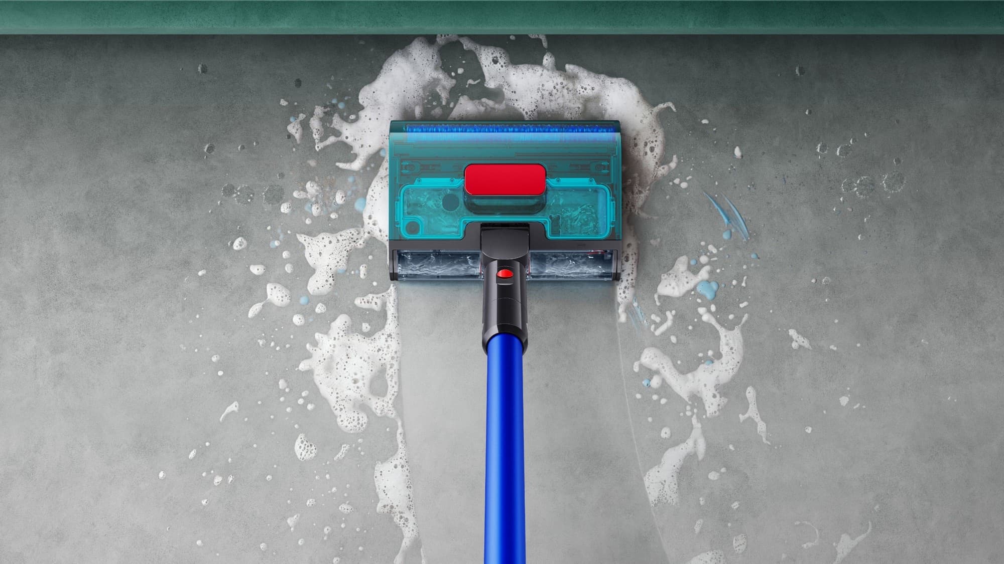 Stubborn dirt being removed