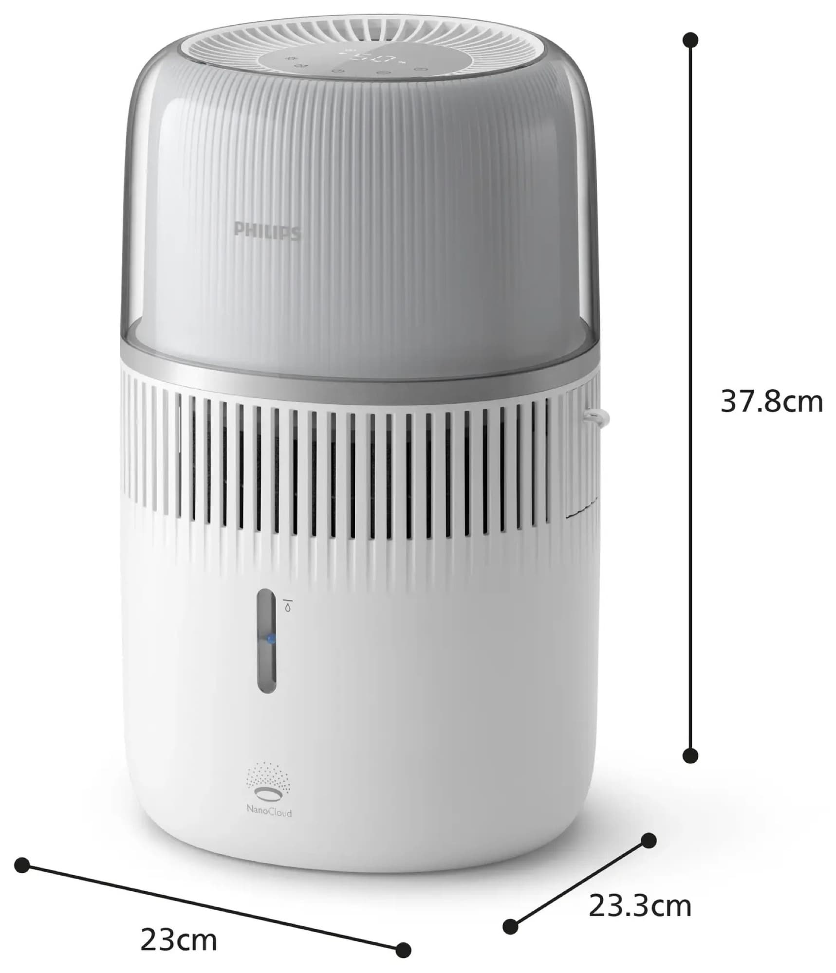 HU5710 med mått: 37,8 cm hög