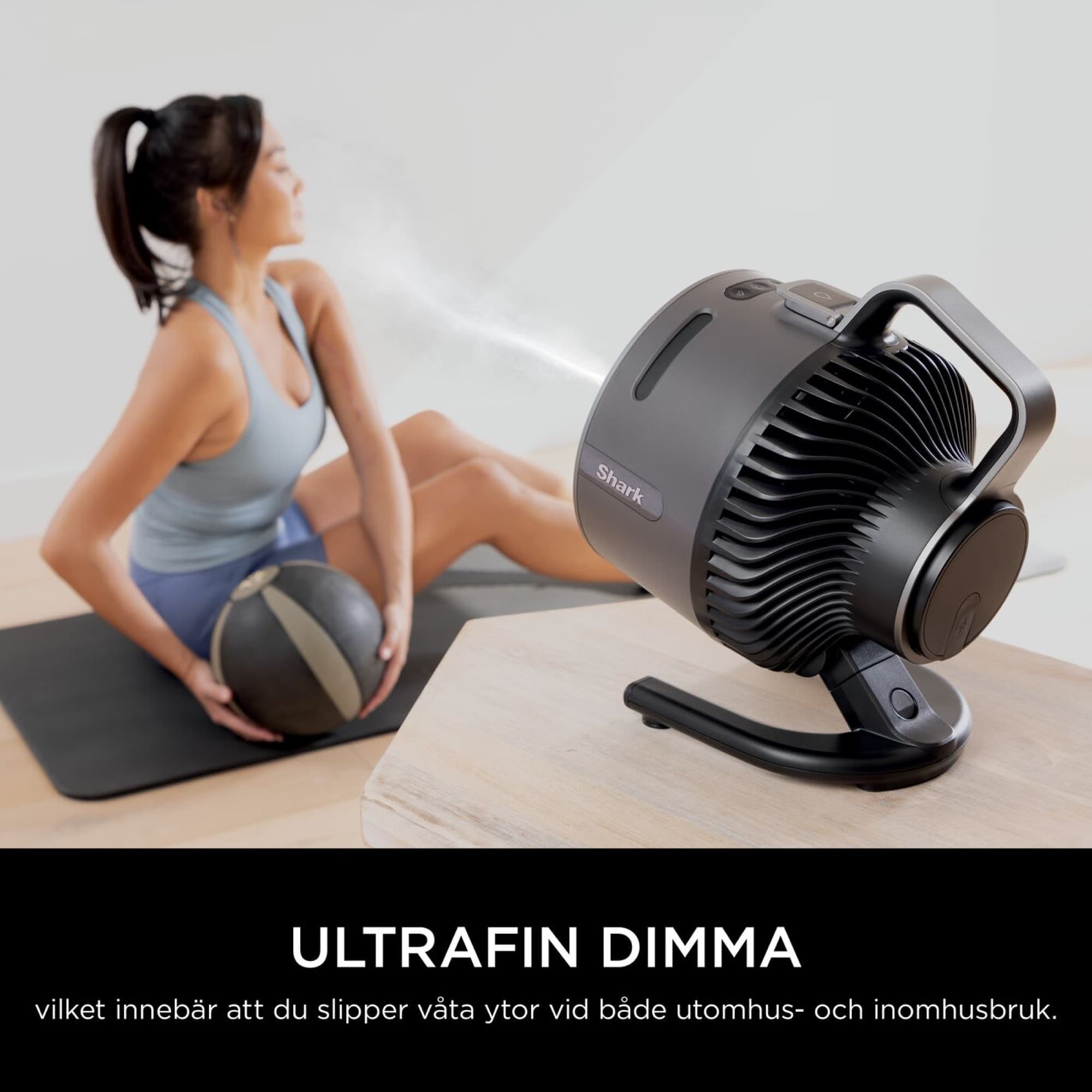 Ultra-fine mist during a workout