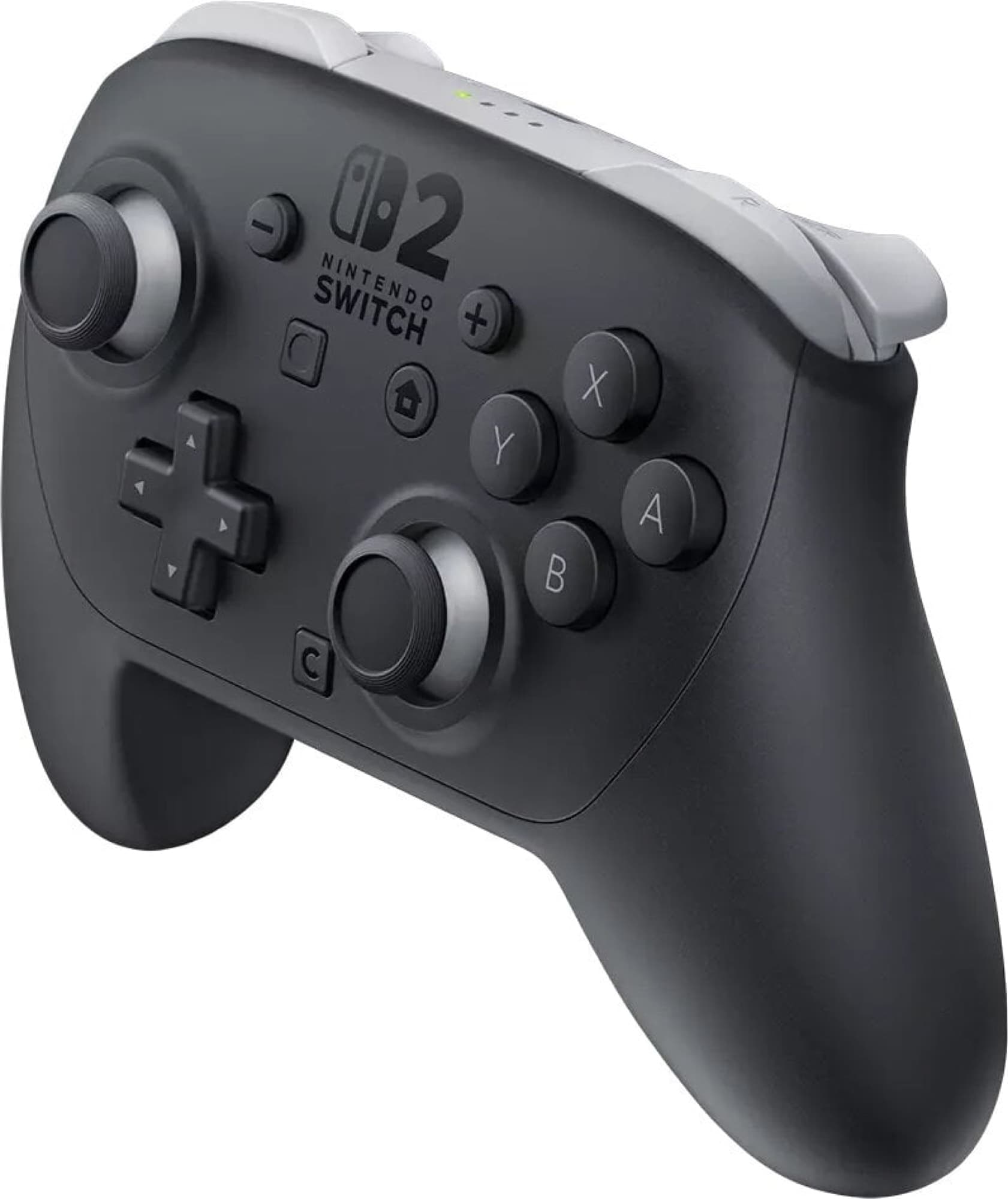 Nintendo Switch 2 Pro Controller snett från sidan