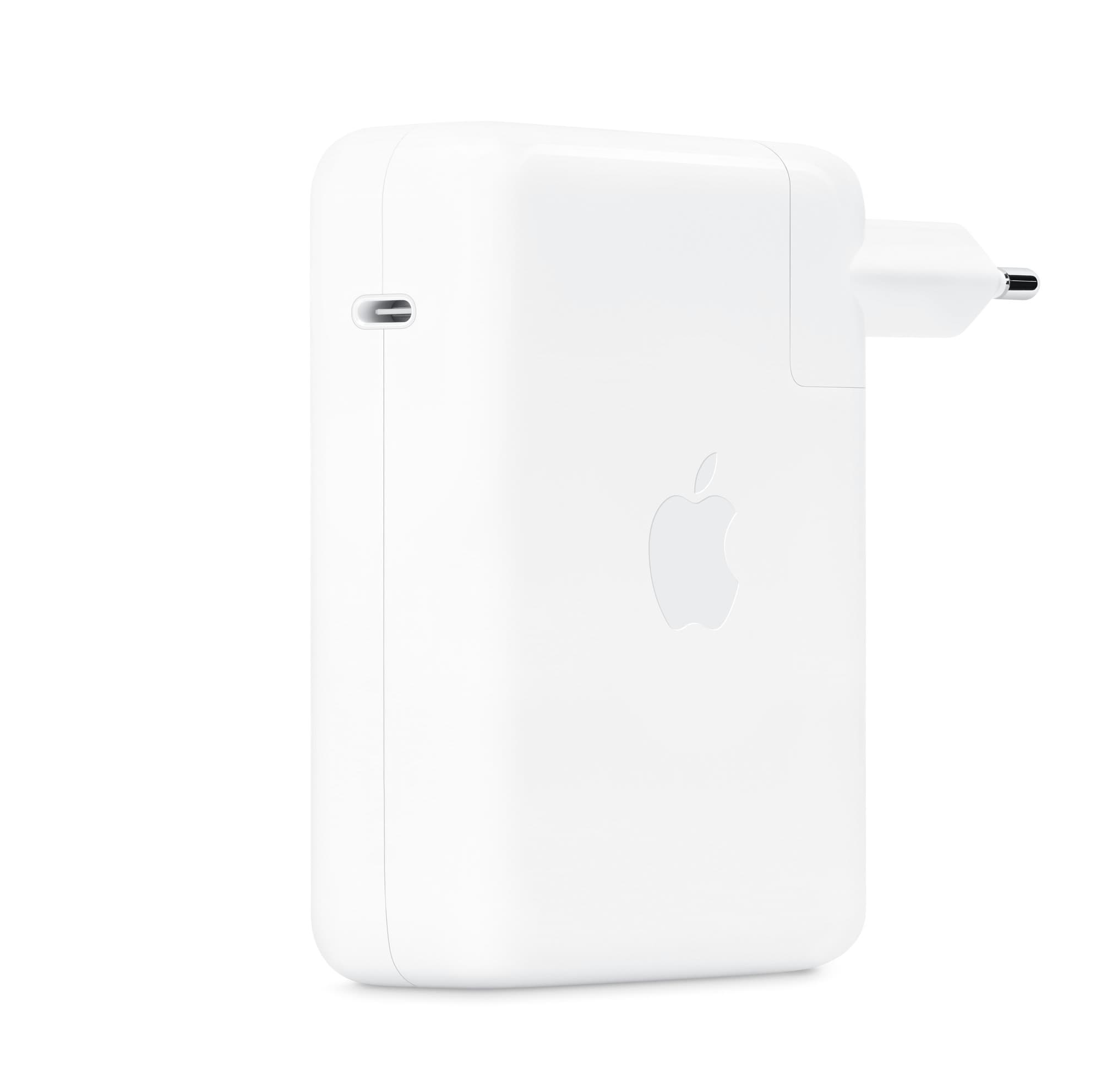 140 W-adaptern från sidan med usb-c-porten