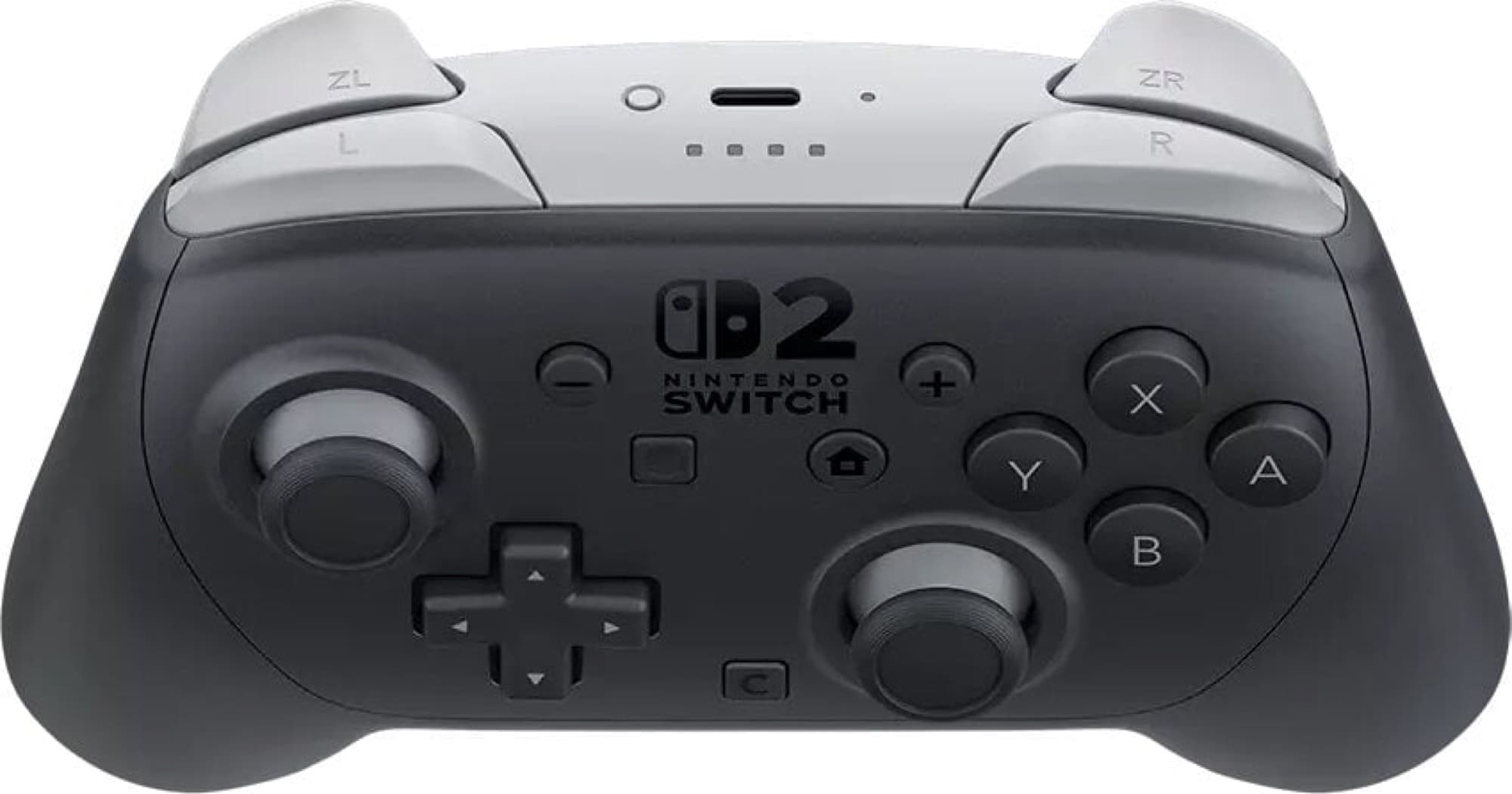Pro Controller ovanifrån med axelknappar