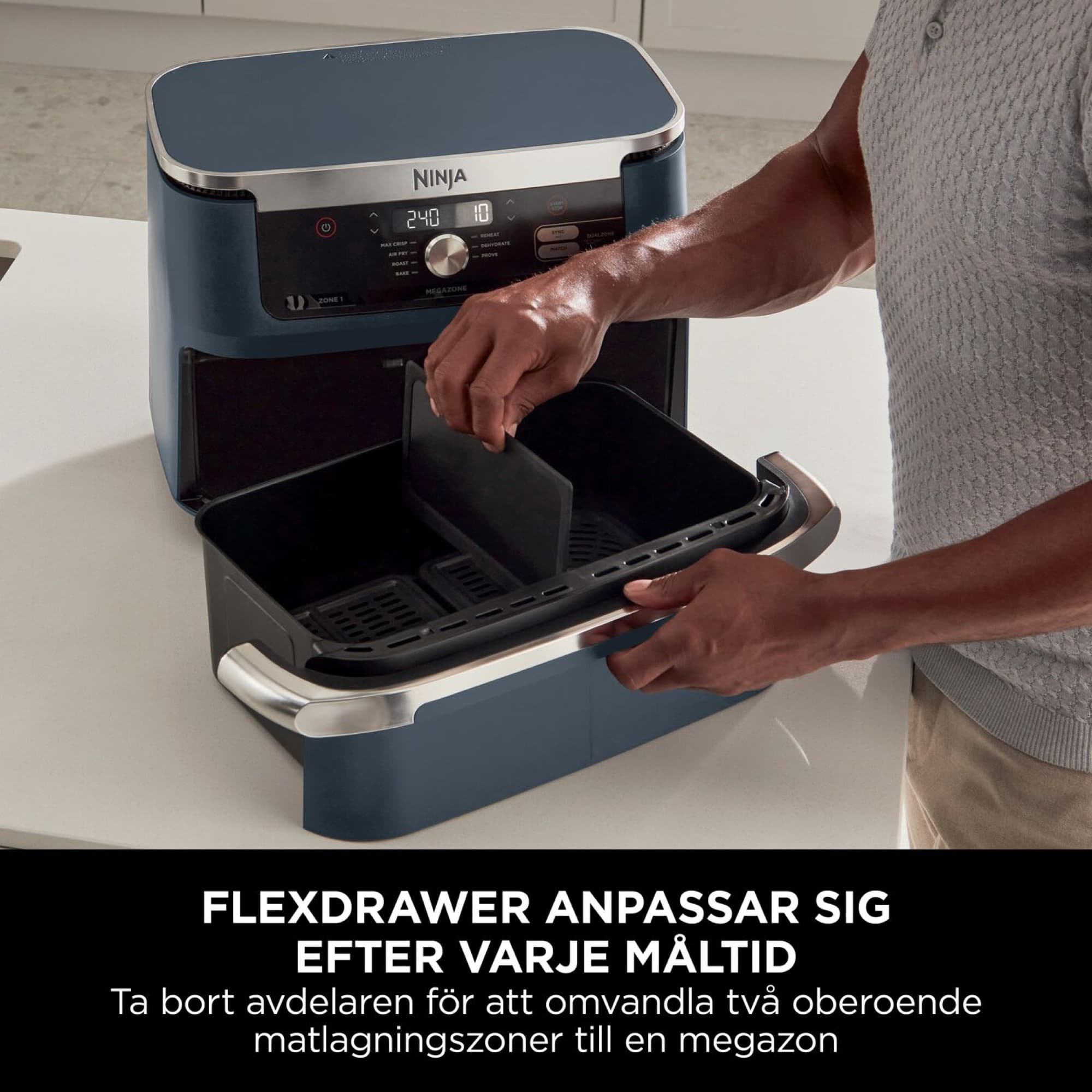 Avdelaren lyfts ur lådan för att göra en stor zon