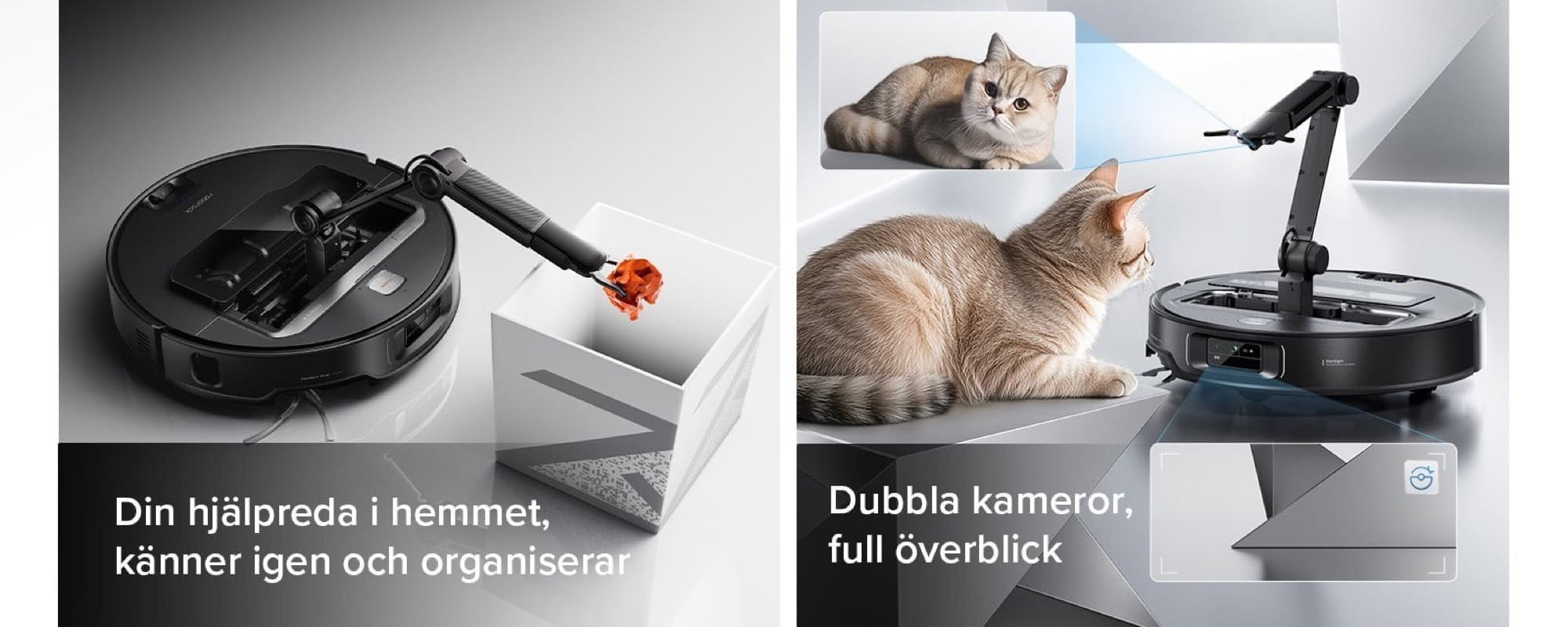 Kamerorna på robot och arm