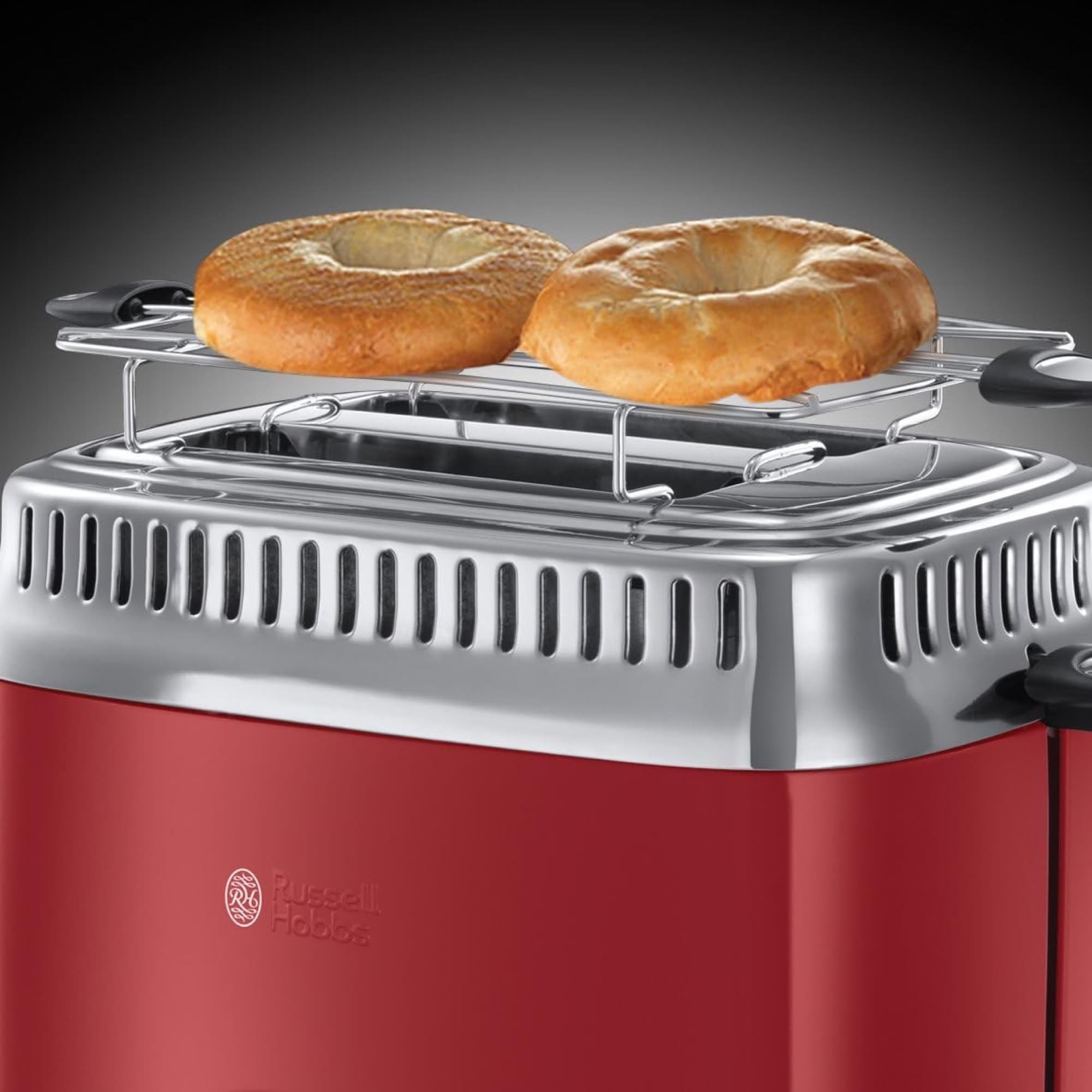 Bagels on the warming rack