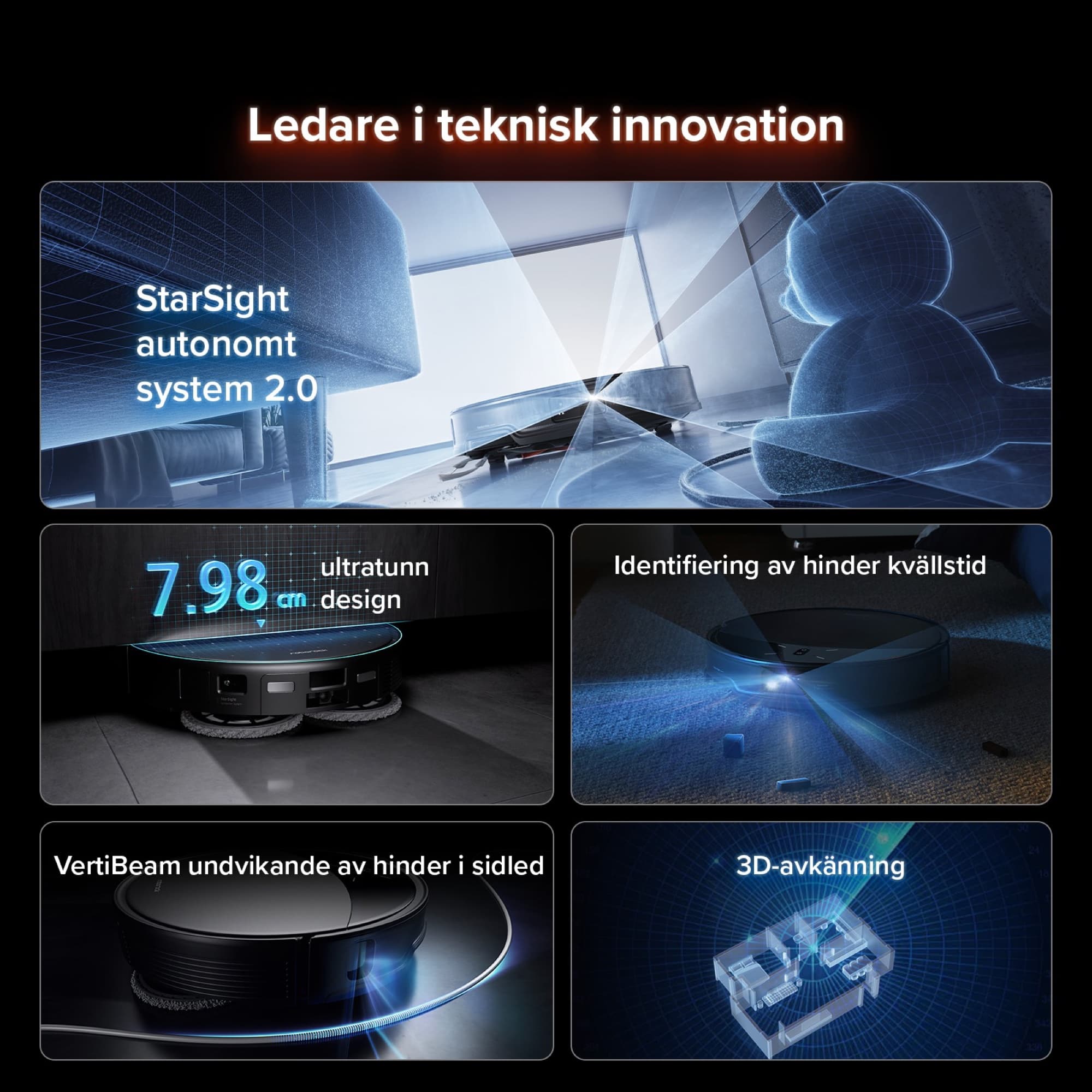Saros 10R navigerar med 3D-sensor och kamera