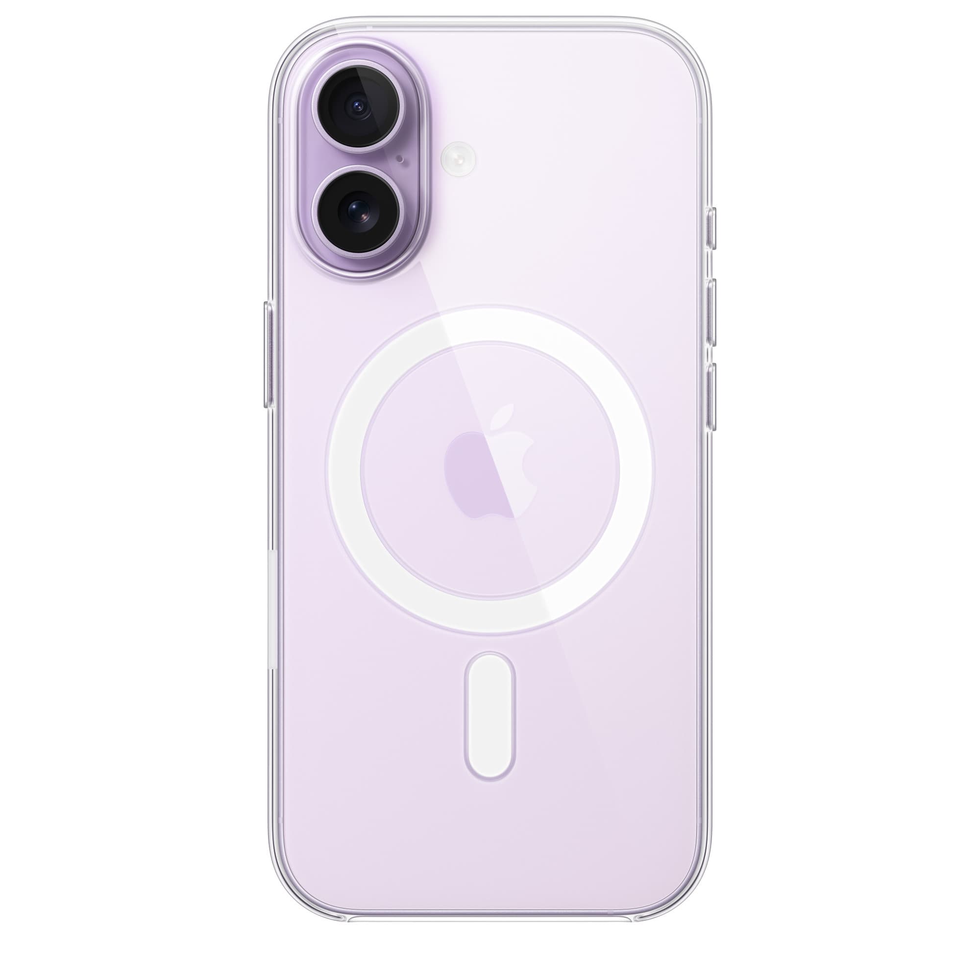 Transparent skal till iPhone 17 från en annan vinkel