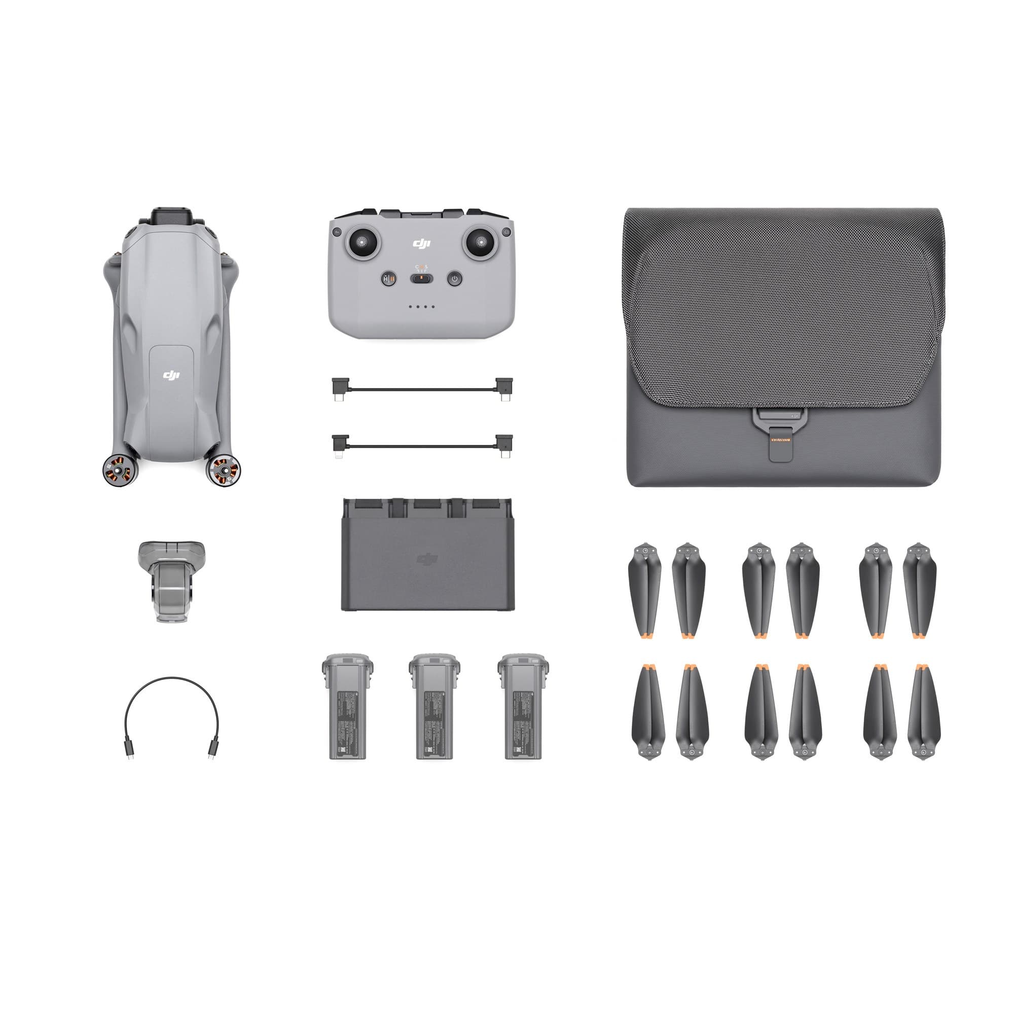 Innehållet i DJI Air 3 Fly More Combo