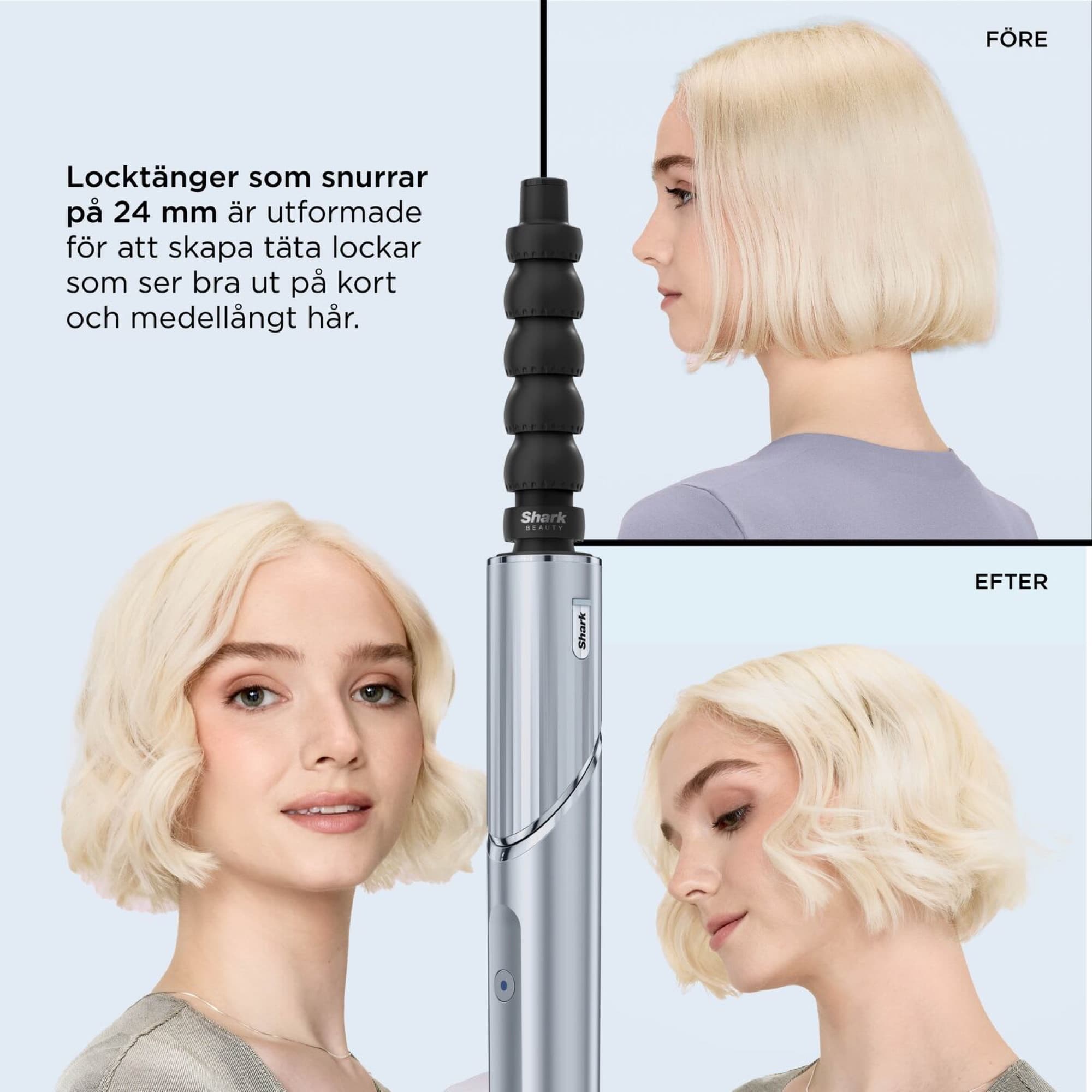 Locktången 24 mm ger tätare lockar