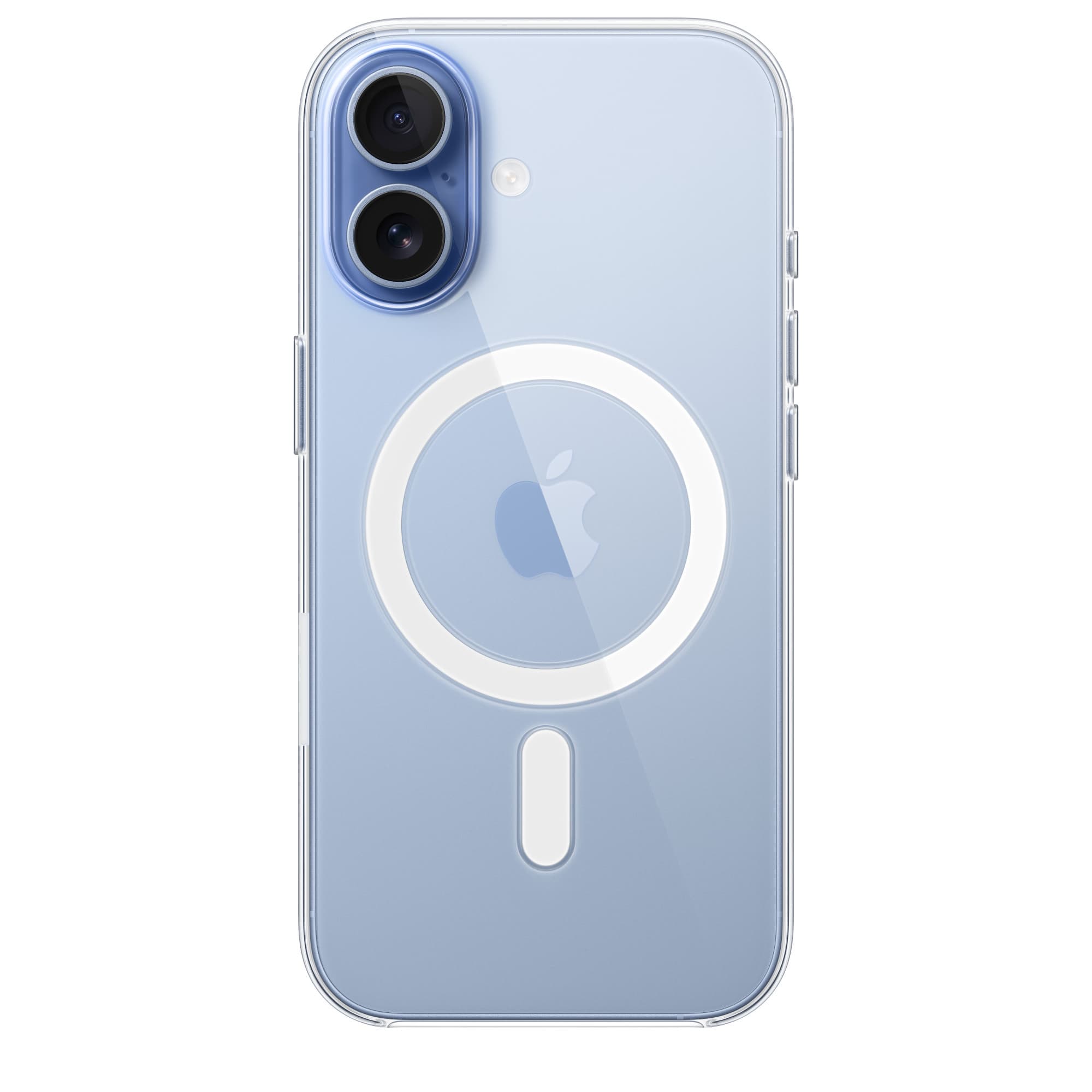 Transparent skal till iPhone 17 från en annan vinkel