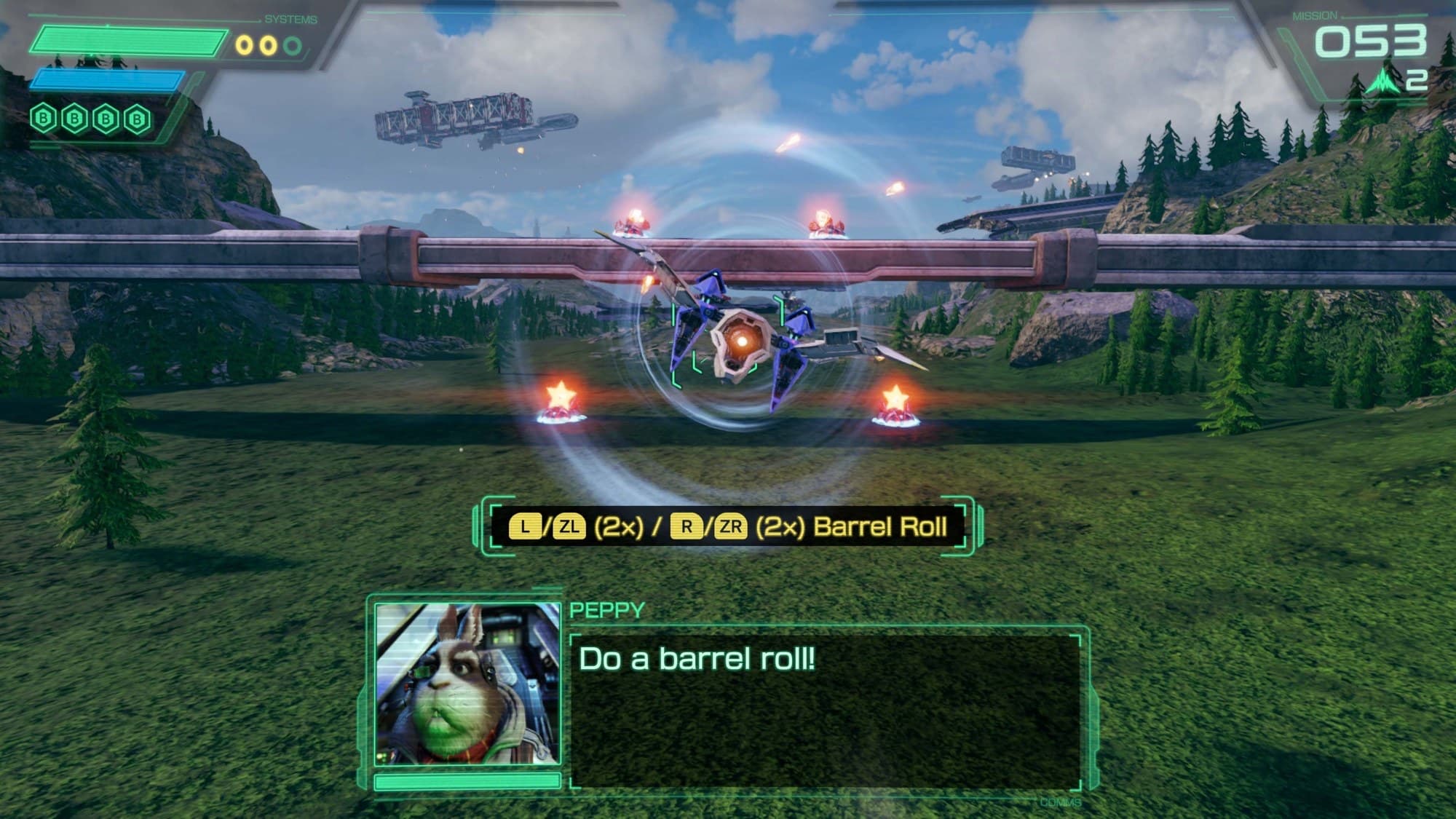 Skärmbild från Star Fox