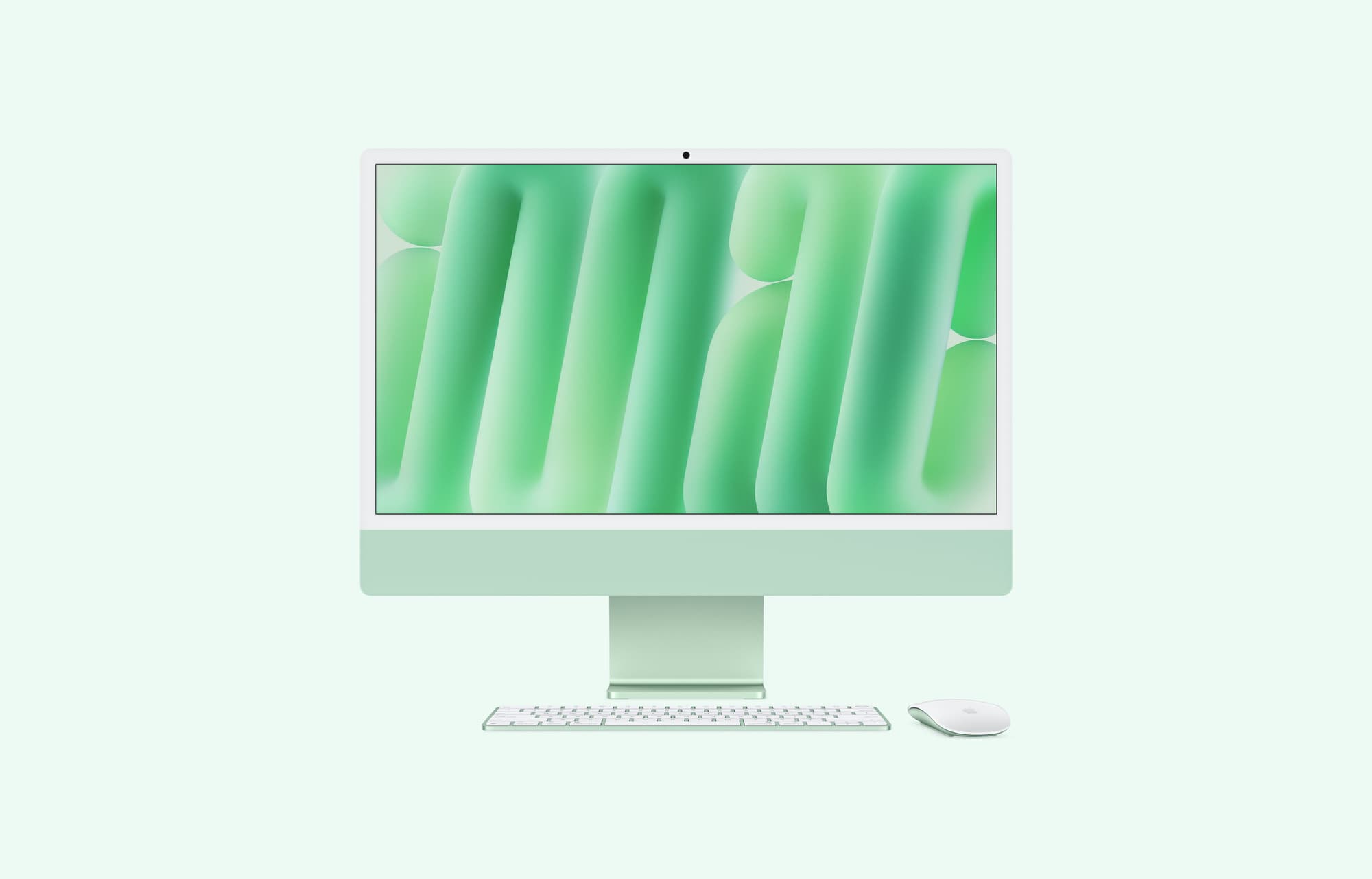 iMac i grönt