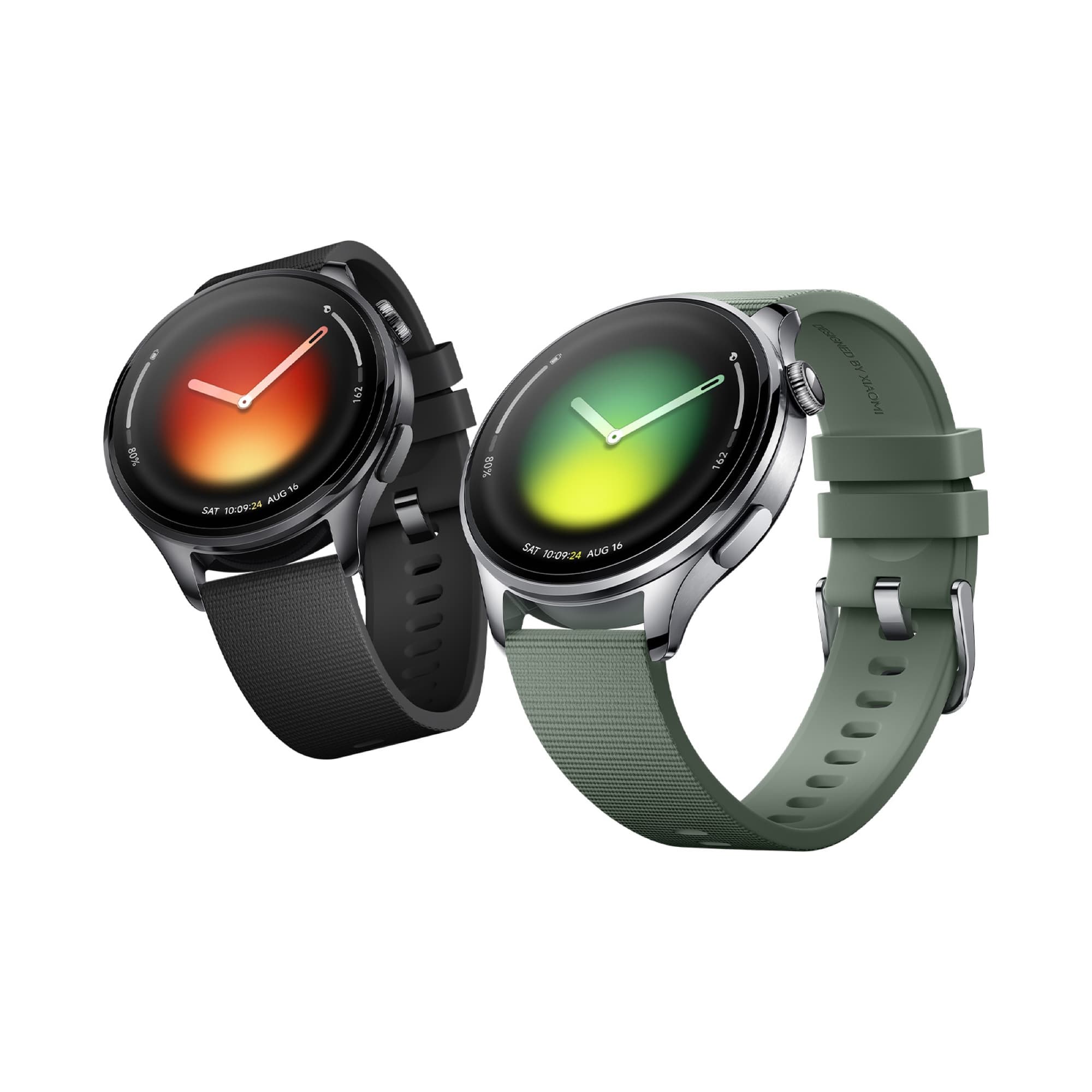 Xiaomi Watch 5 in black and green