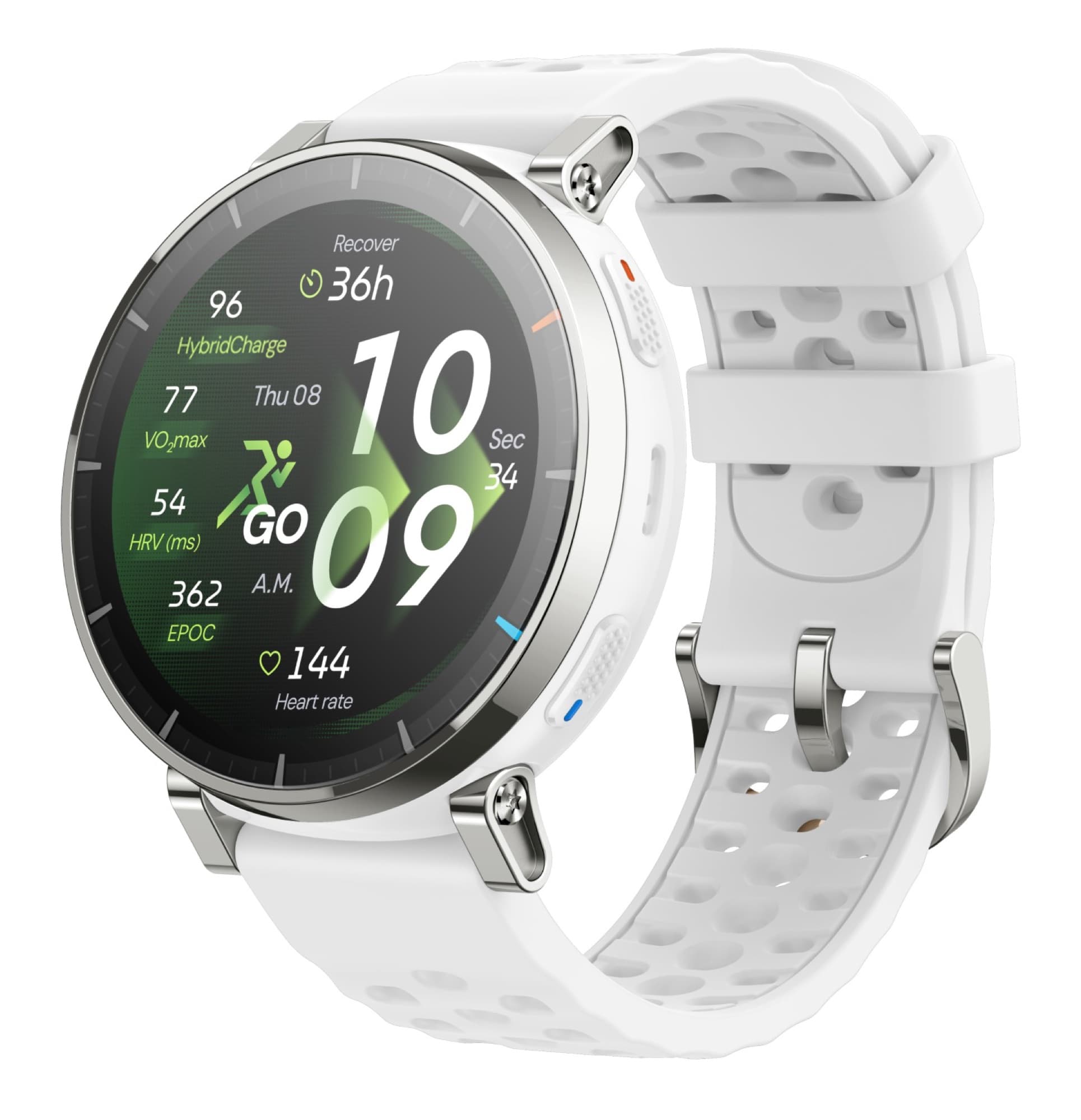 Amazfit Active 3 Premium med vitt armband