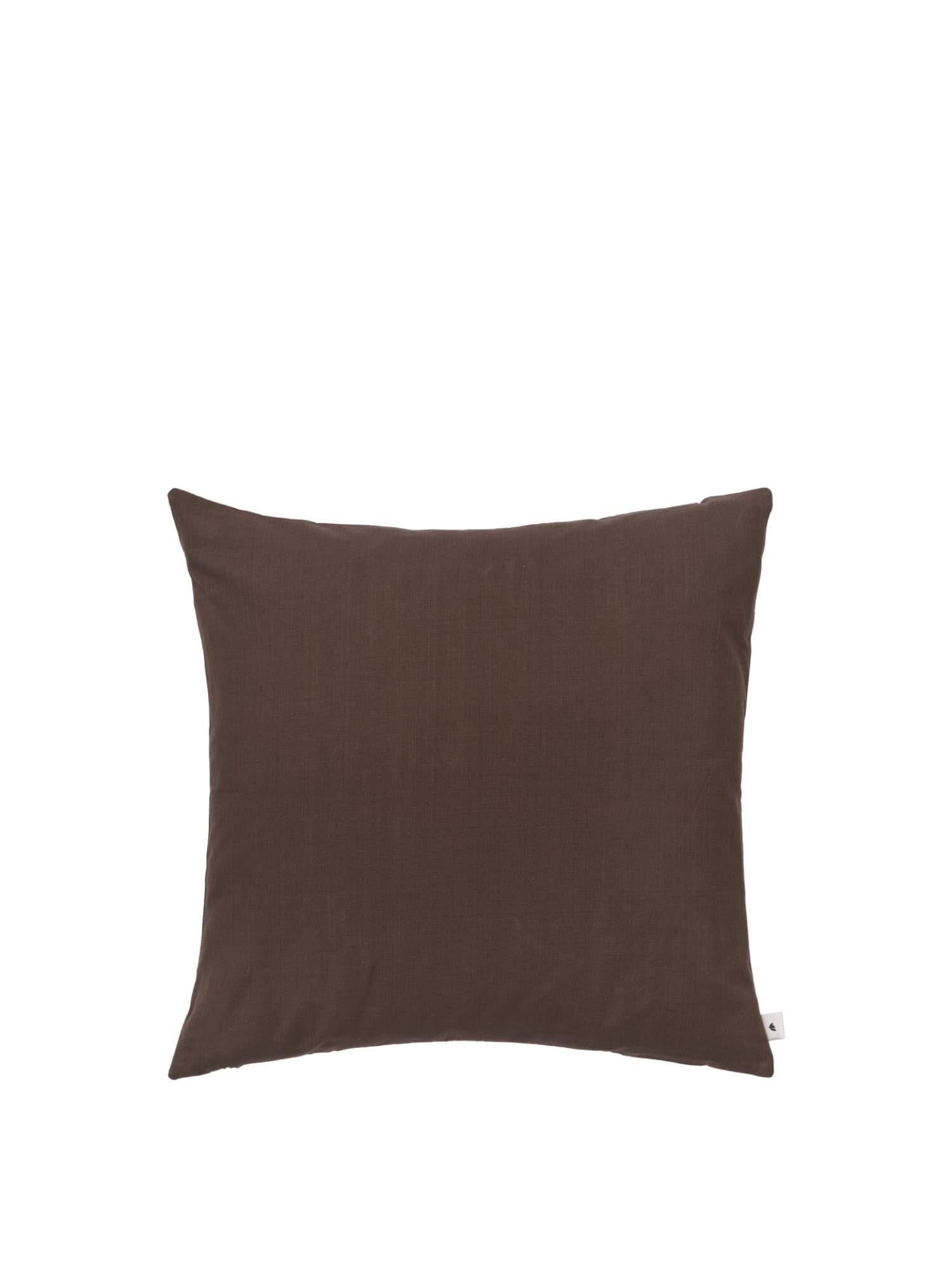 Ferm Living Sen kudde – 50 × 50 cm, Dark Chocolate