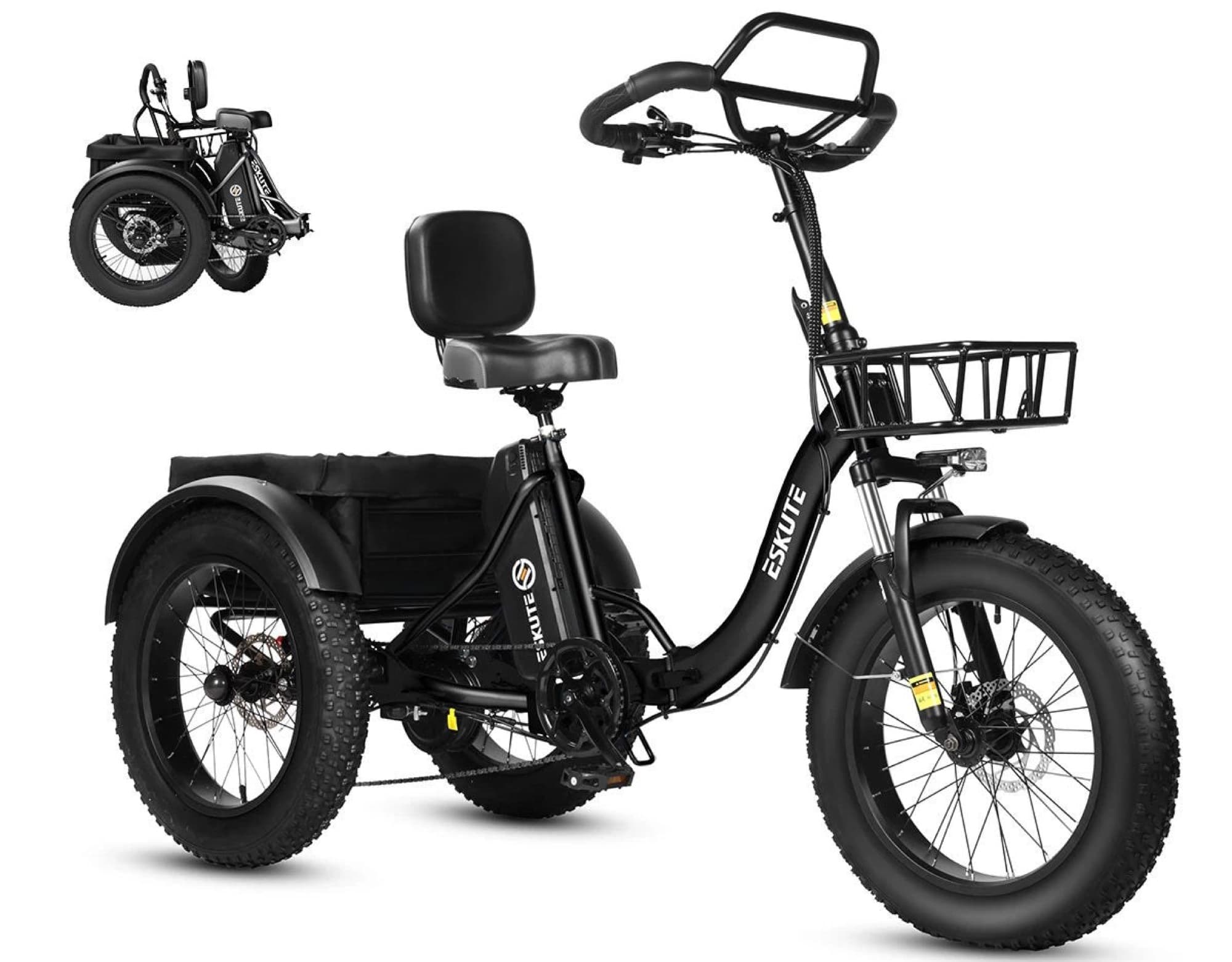 Eskute T302 Pro med hopfälld ram i bild
