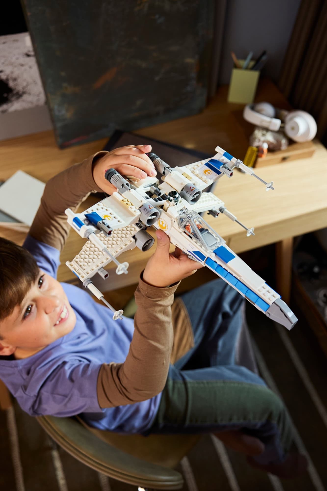 Nya republikens X-wing när det byggs och används