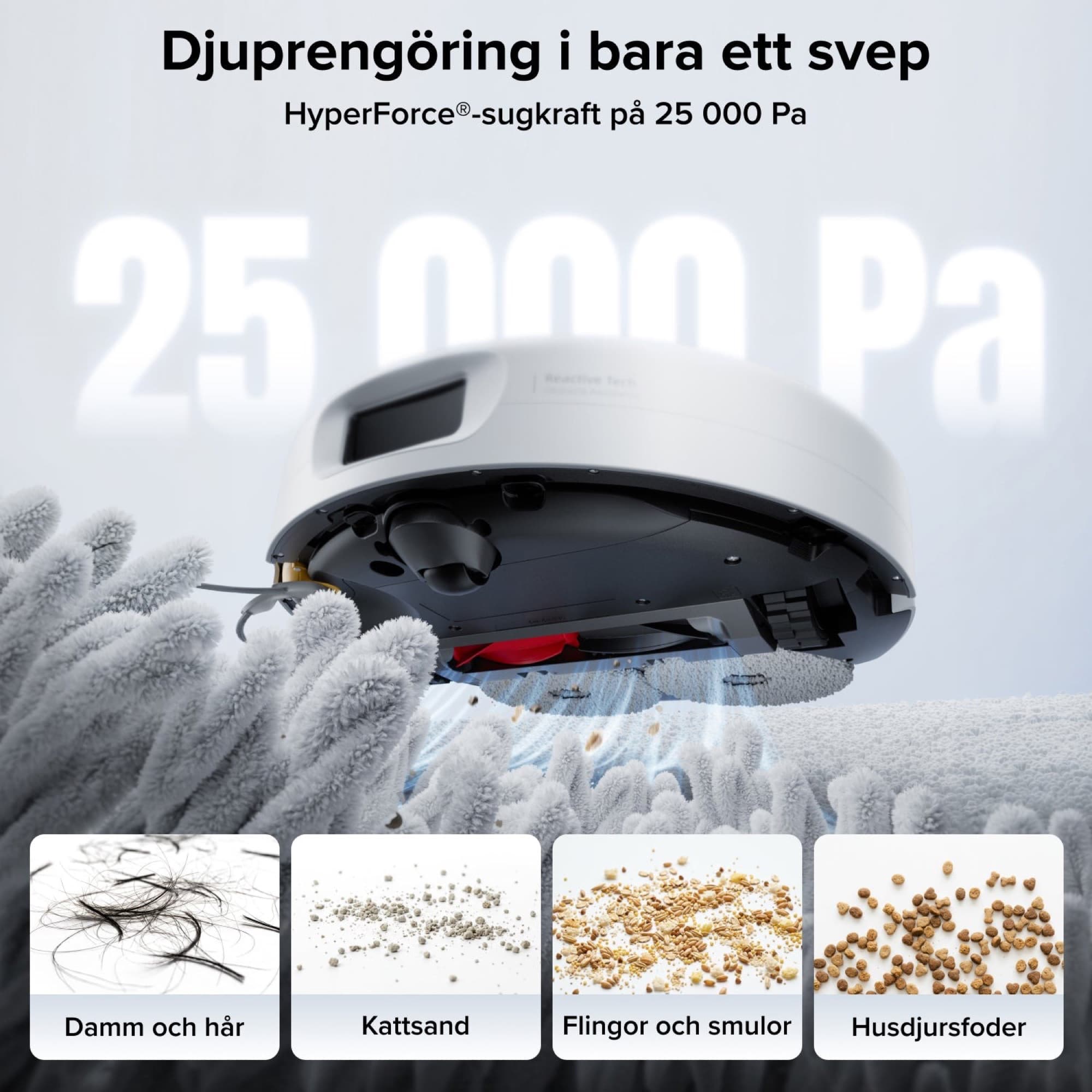 Qrevo 2 Pro dammsuger en matta