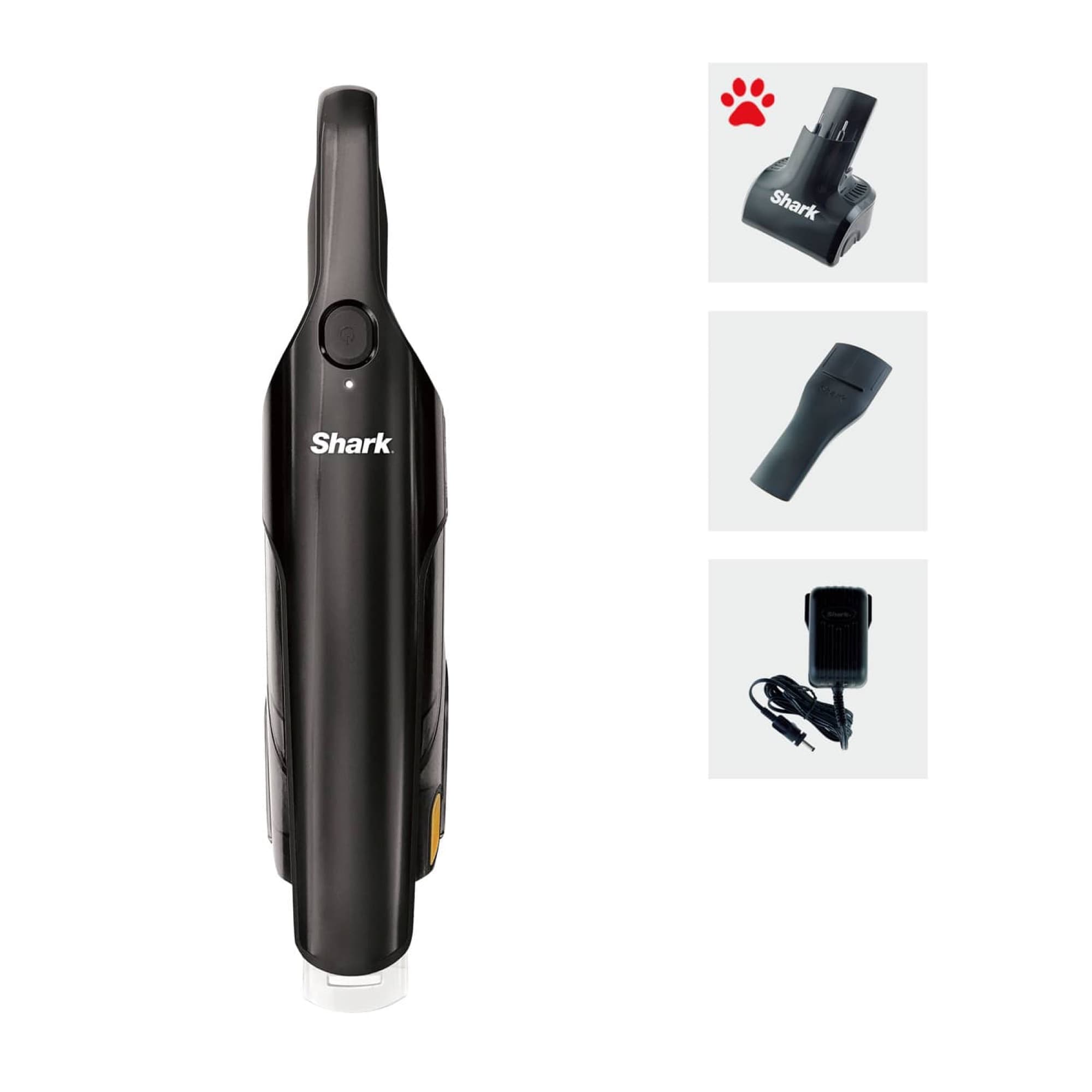 The handheld with motorised brush, crevice tool and charger