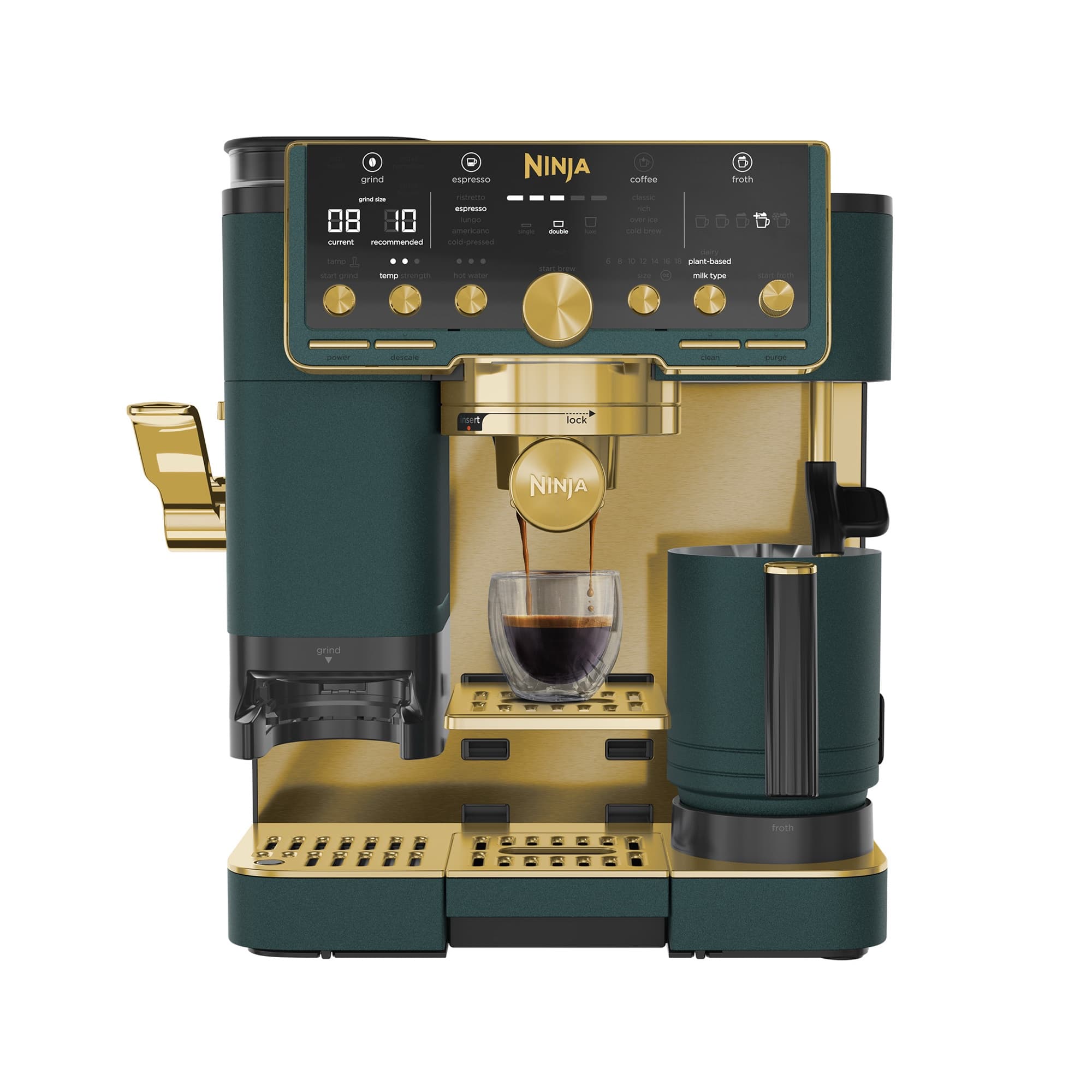 Ninja Luxe Café Pro i grönt och guld