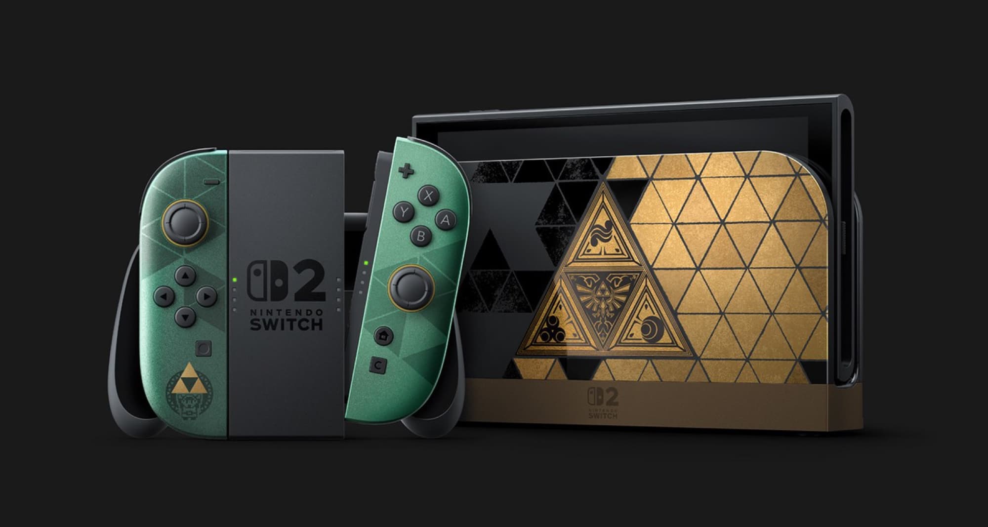 Konsol, Joy-Con 2 och docka i jubileumsdesign