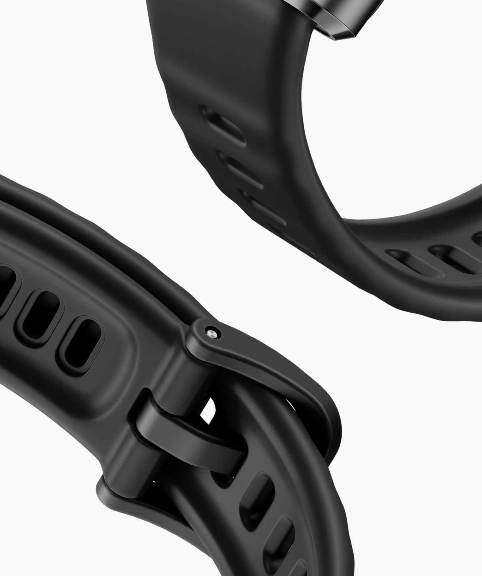 Svart armband i fluoroelastomer
