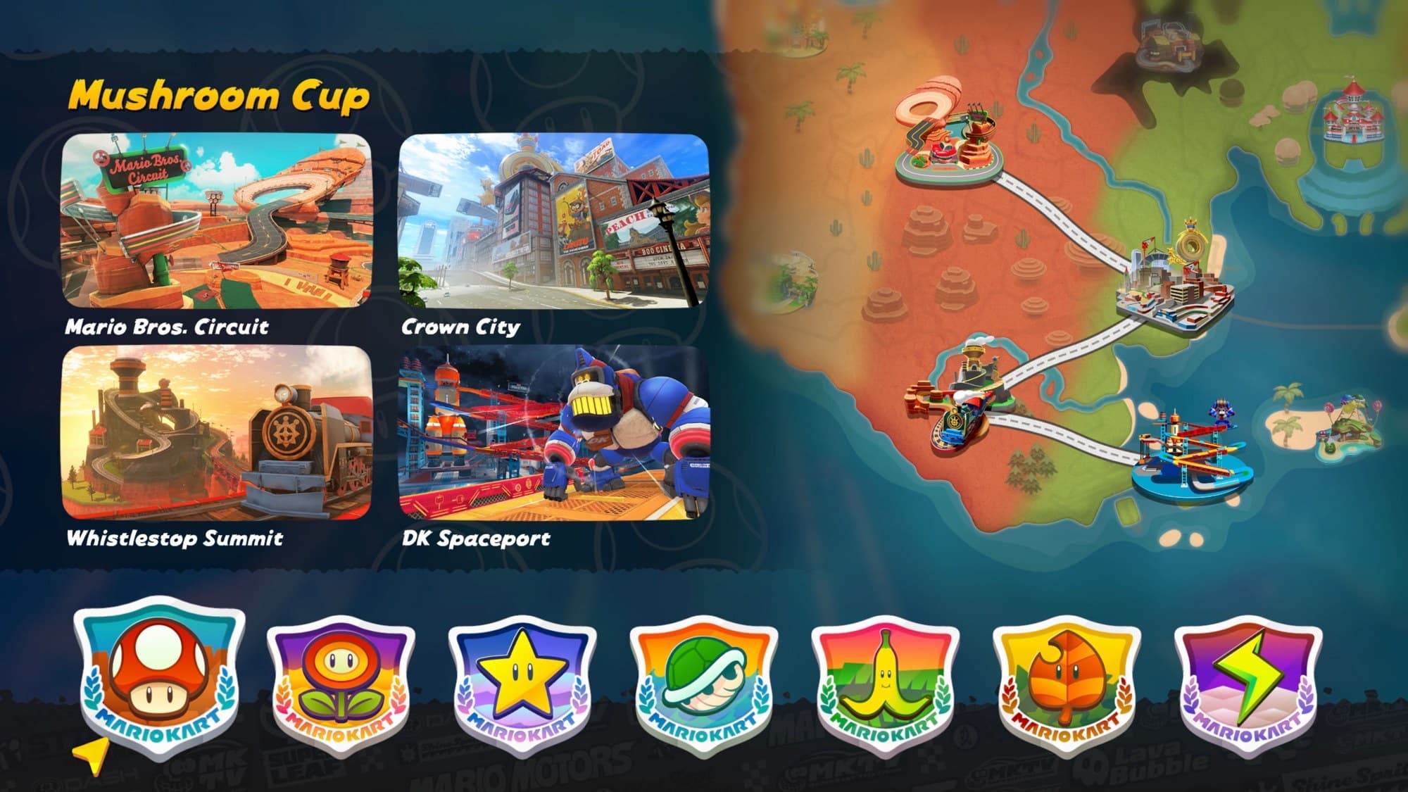Skärmbild från Mario Kart World