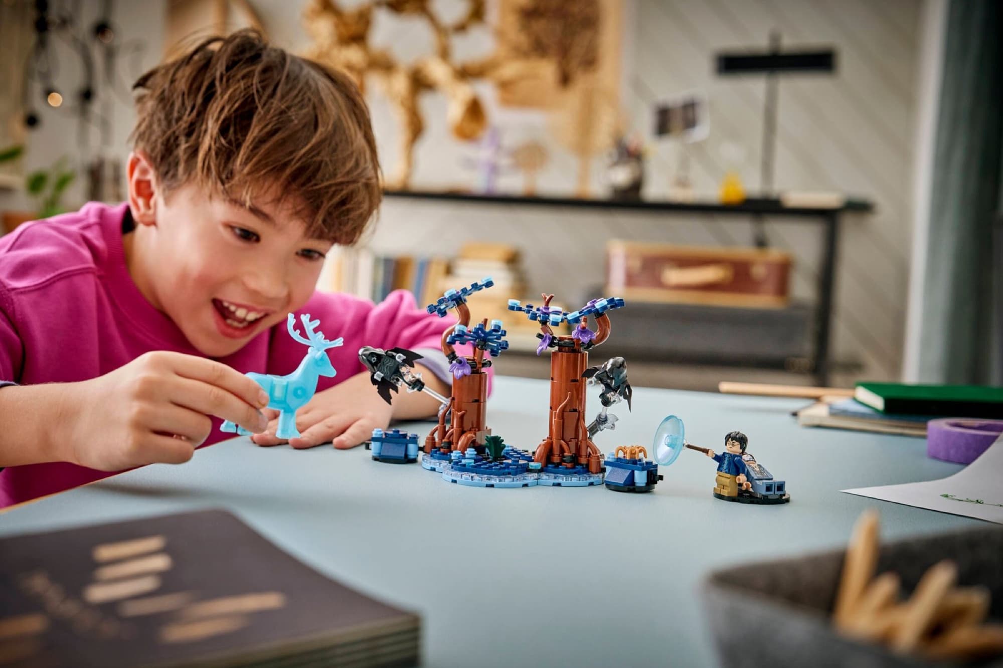 The Forbidden Forest being built and played with