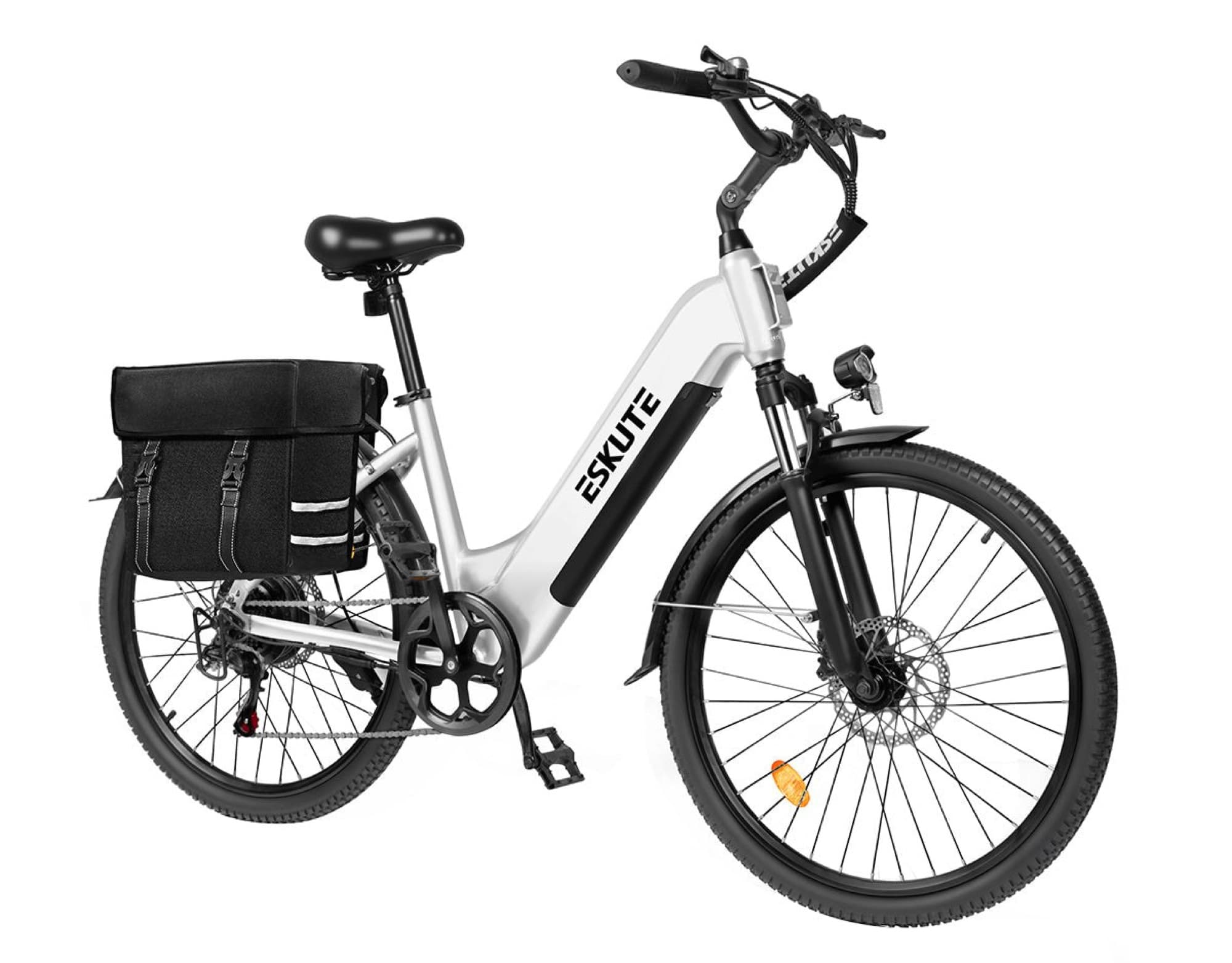 The pannier on a white Eskute C202