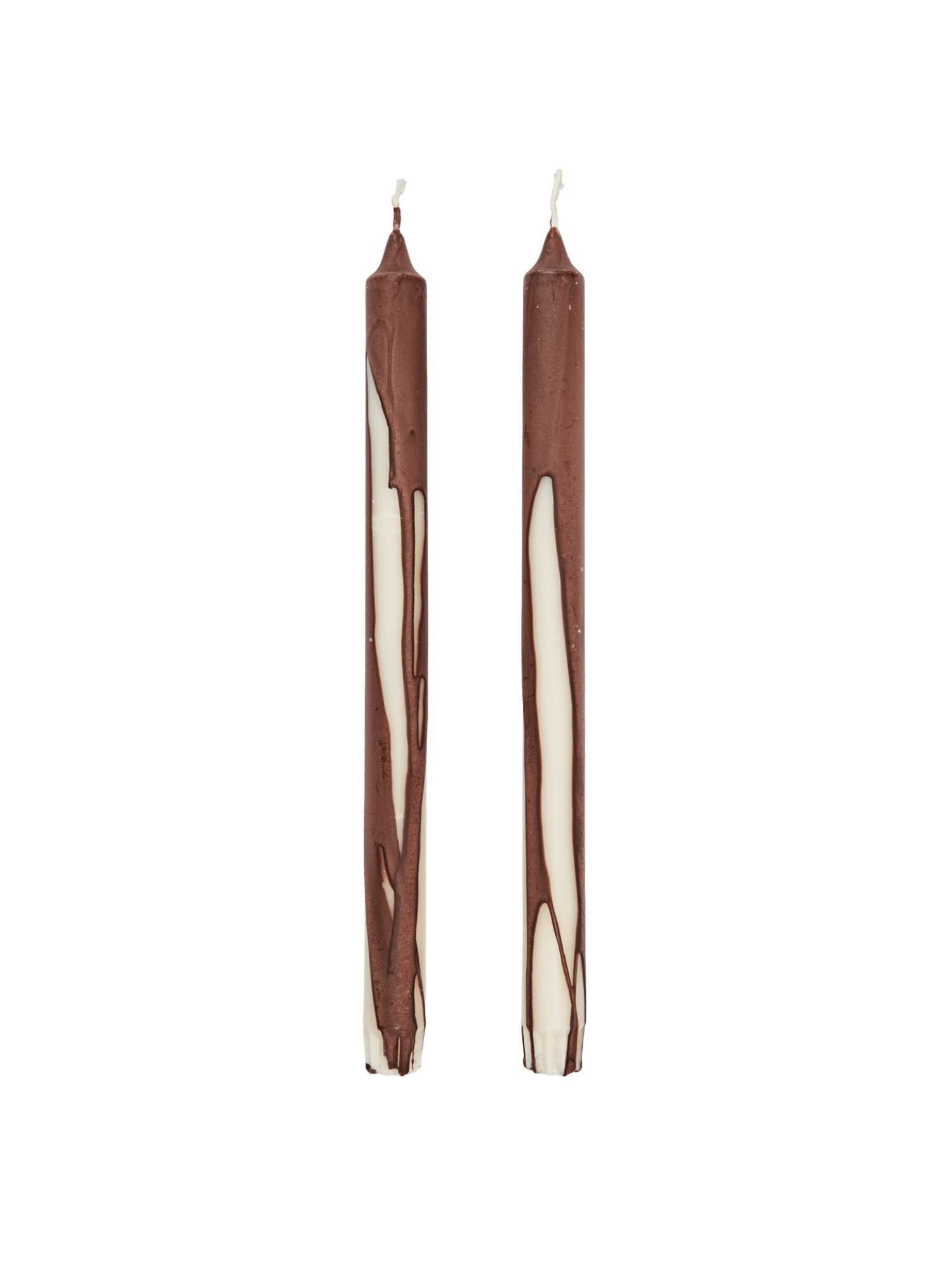Ferm Living Dryp ljus 2-pack – 2-pack, H 30 cm, Dark Chocolate