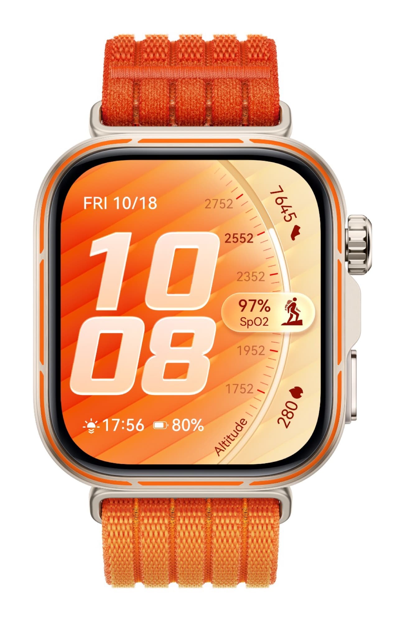 HUAWEI WATCH FIT 5 Pro med orange armband