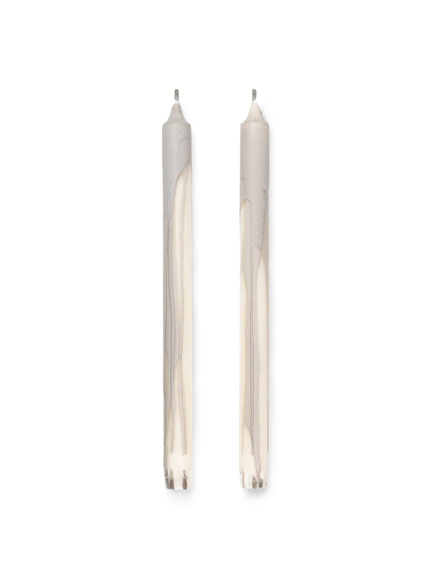 Ferm Living Dryp ljus 2-pack – 2-pack, H 30 cm, Warm Grey